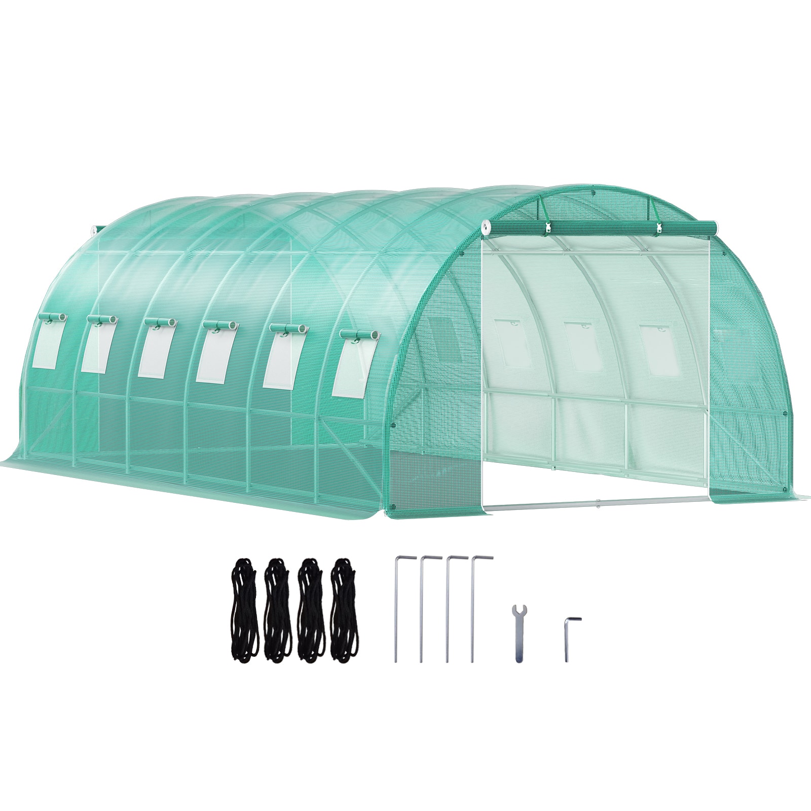 SVOPES SVOPESYDSDWS200417V0 Walk-In Tunnel Greenhouse 20-ft L x 10-ft W x 7-ft H Pe Greenhouse Kit