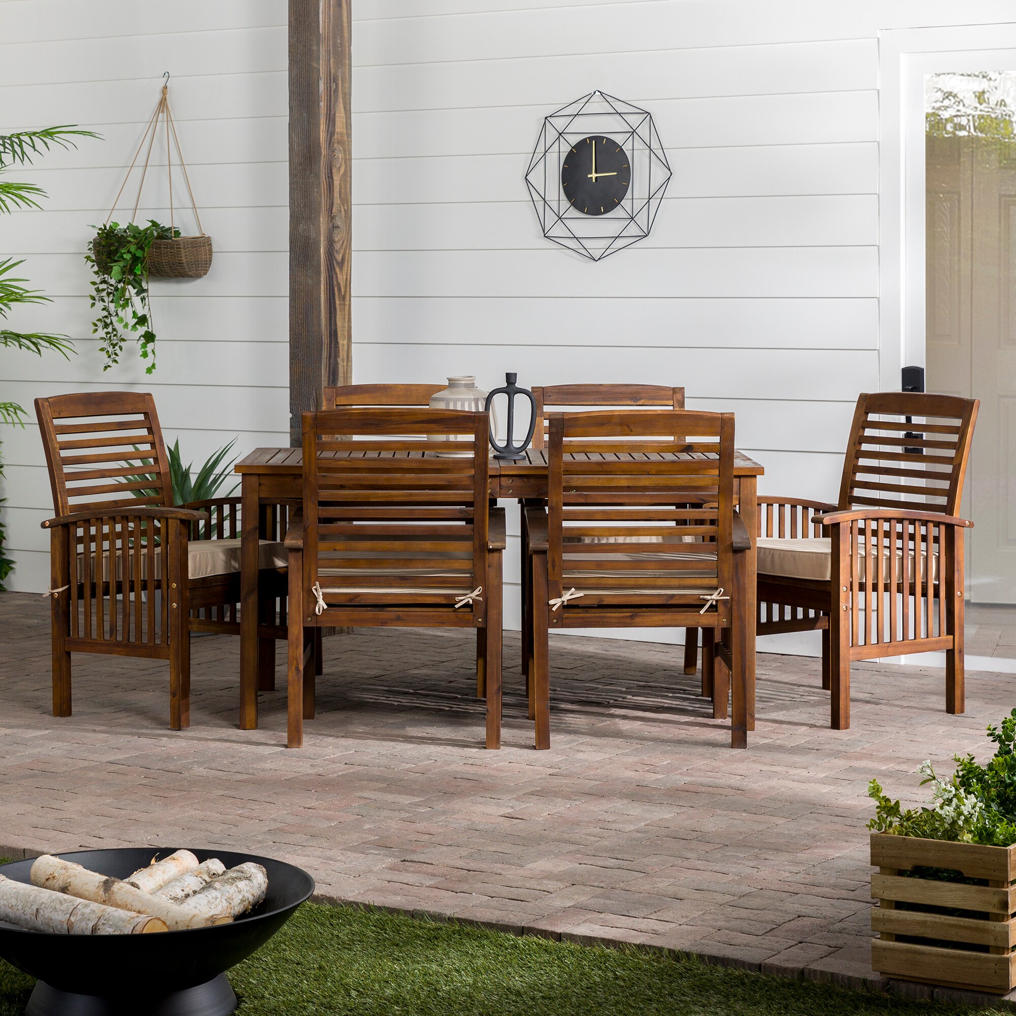 Walker Edison LWW7SDTDB Patio-Dining-Sets - View #2