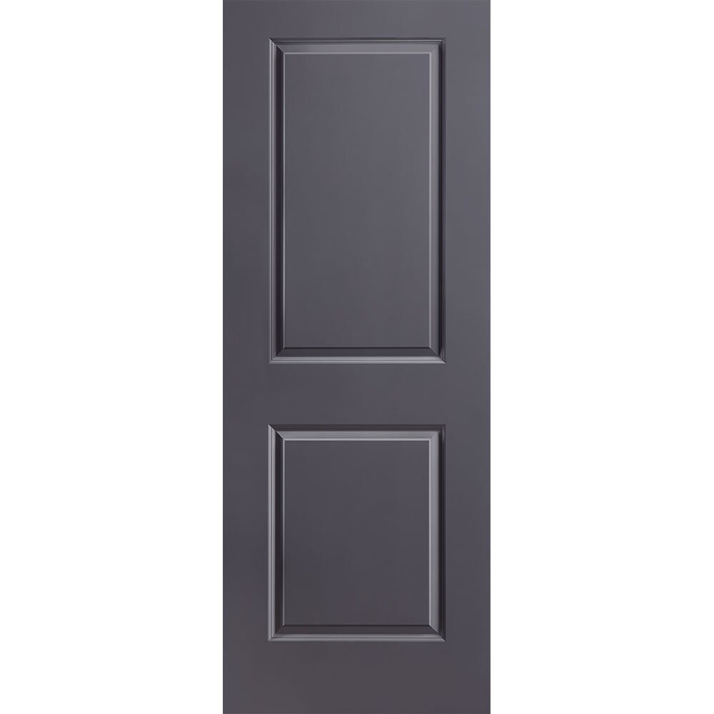 Masonite 1316020 Traditional 30-in x 80-in Slate 2-panel square Smooth Solid core Prefinished Molded composite Slab Door