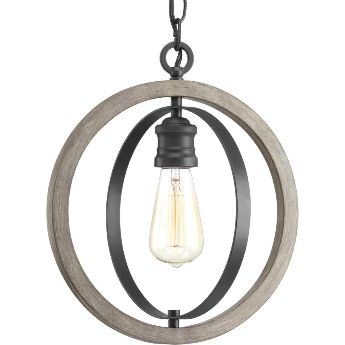 Spark & Spruce Spark and Spruce 24034-GI Golden Valley 1 Light 12 inch Graphite Mini-Pendant Ceiling Light