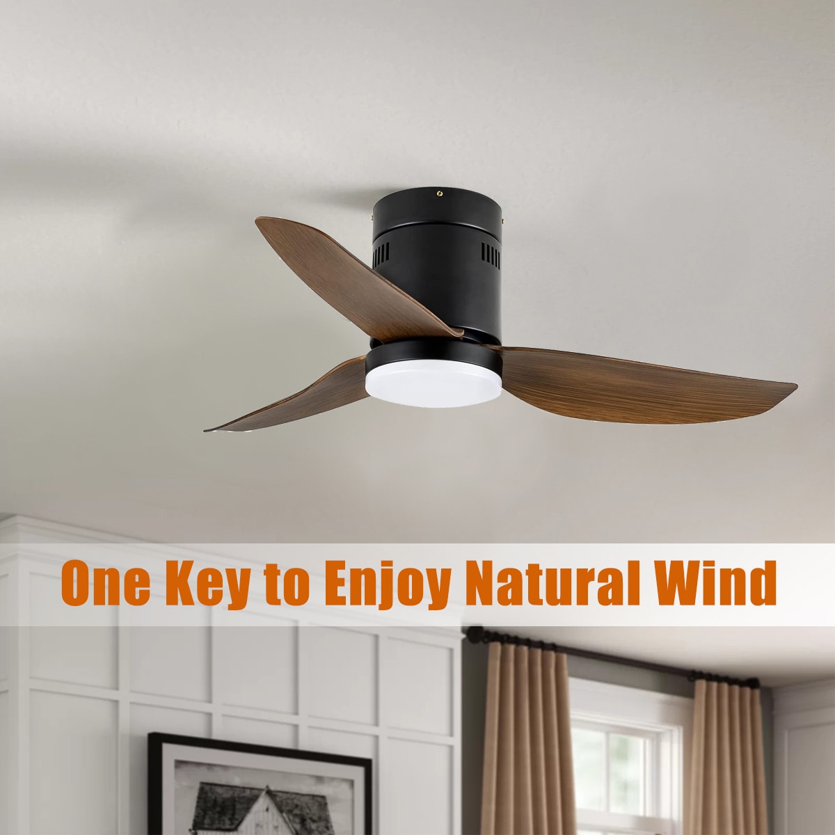 Kahomvis DHS-QPHF-40BRN Ceiling-Fans - View #5