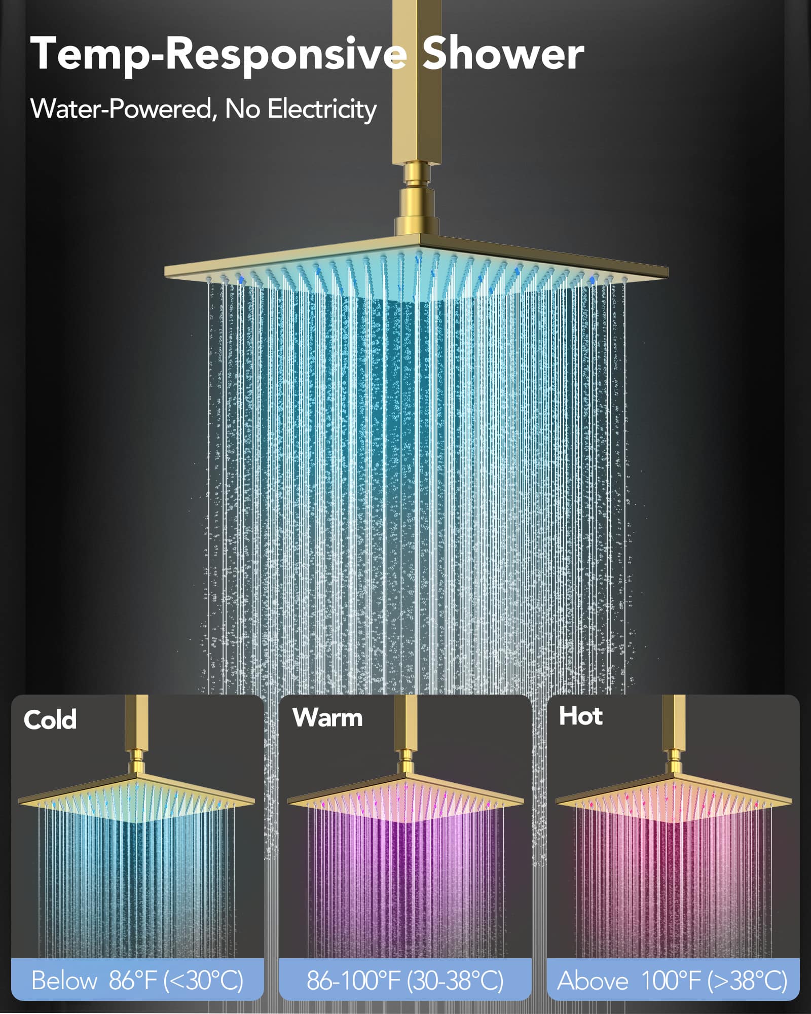 EVERSTEIN SFS-1071-GD12 Showerhead-Bar-Panels - View #4