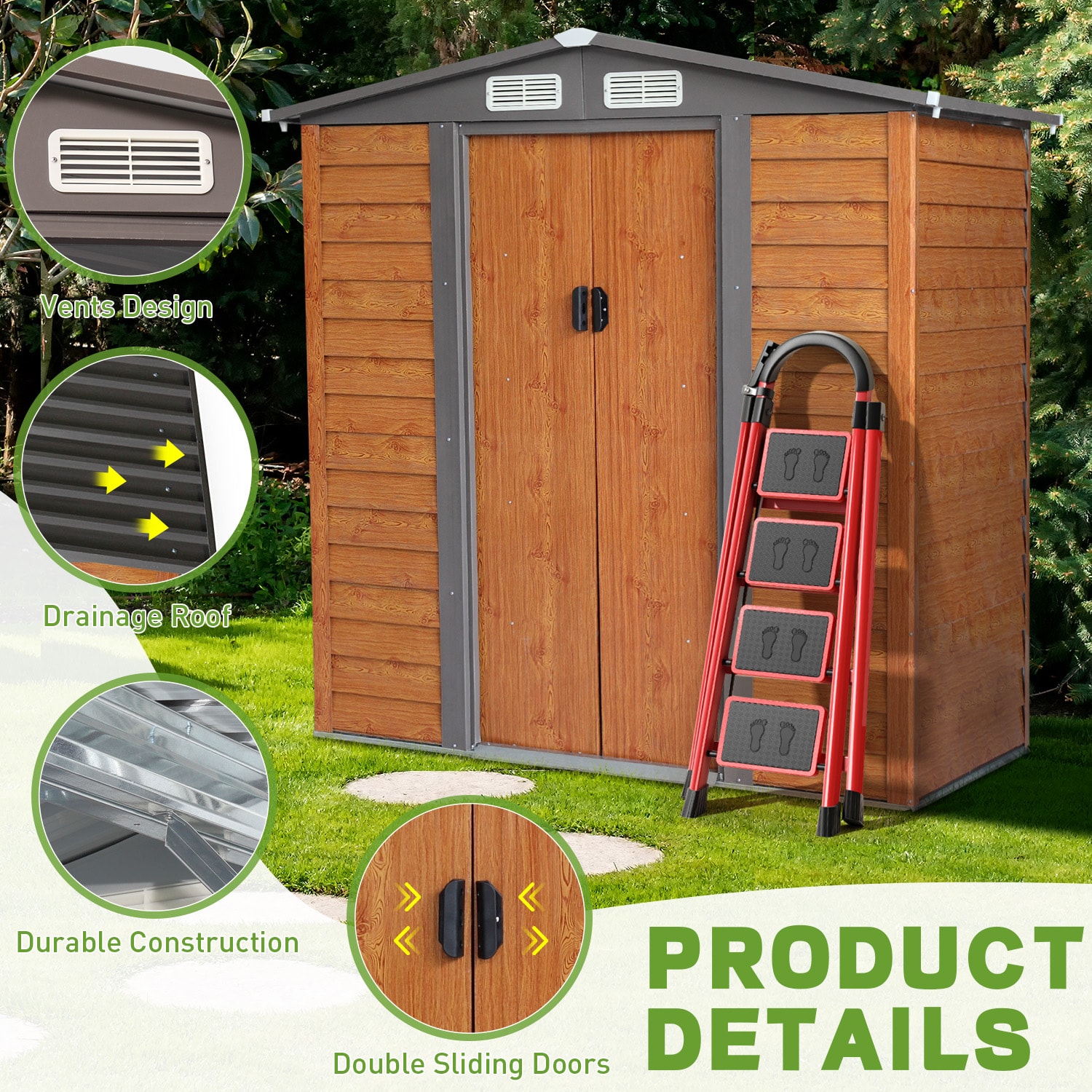 Jaxpety HG61H0712 Metal-Storage-Buildings-Sheds - View #6