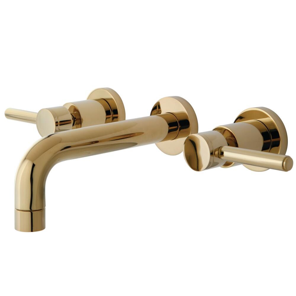 Kingston Brass Concord Polished Brass Wall-mount 2-handle Bathroom