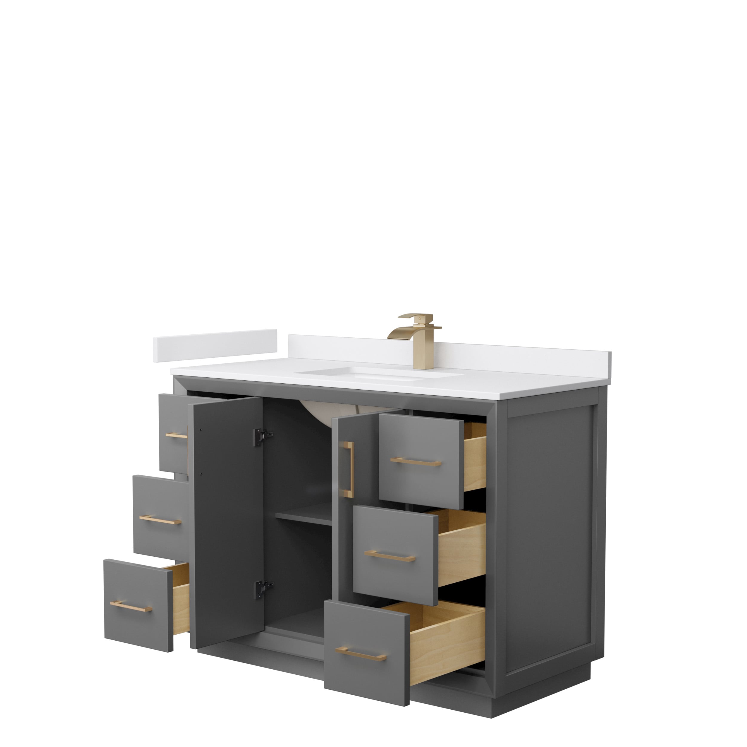 Wyndham Collection WCF414148SGZWCUNSMXX Bath-Vanity-Combo - View #2