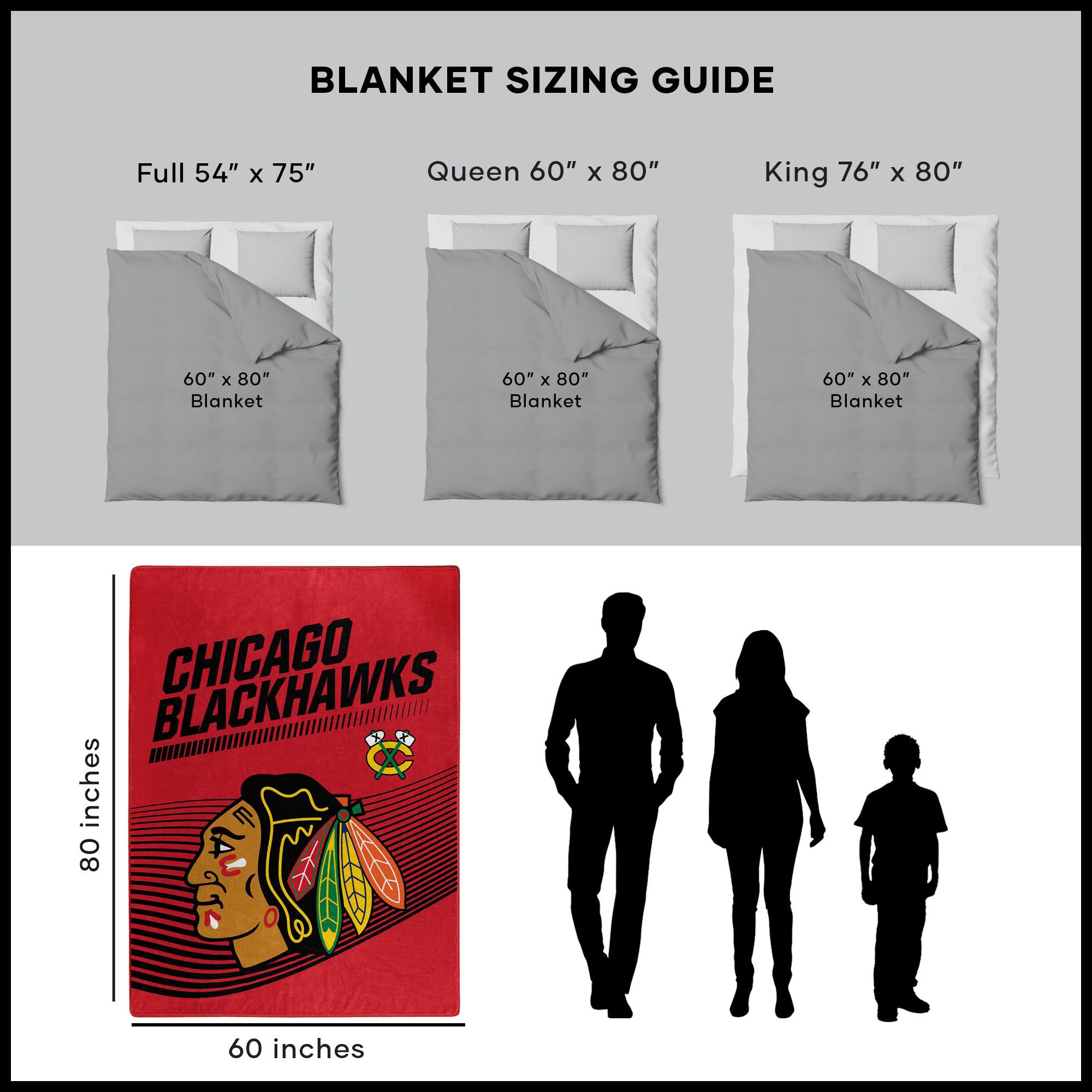 Sweet Home Collection LOW-NHL-80B-BKHK Blankets-And-Throws - View #3
