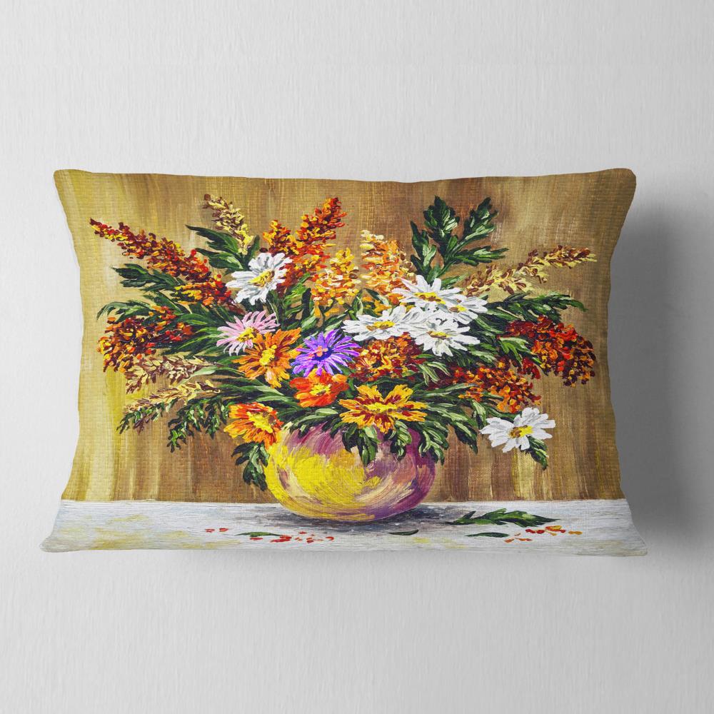Designart CU6163-12-20 12-in x 20-in Red Indoor Decorative Pillow