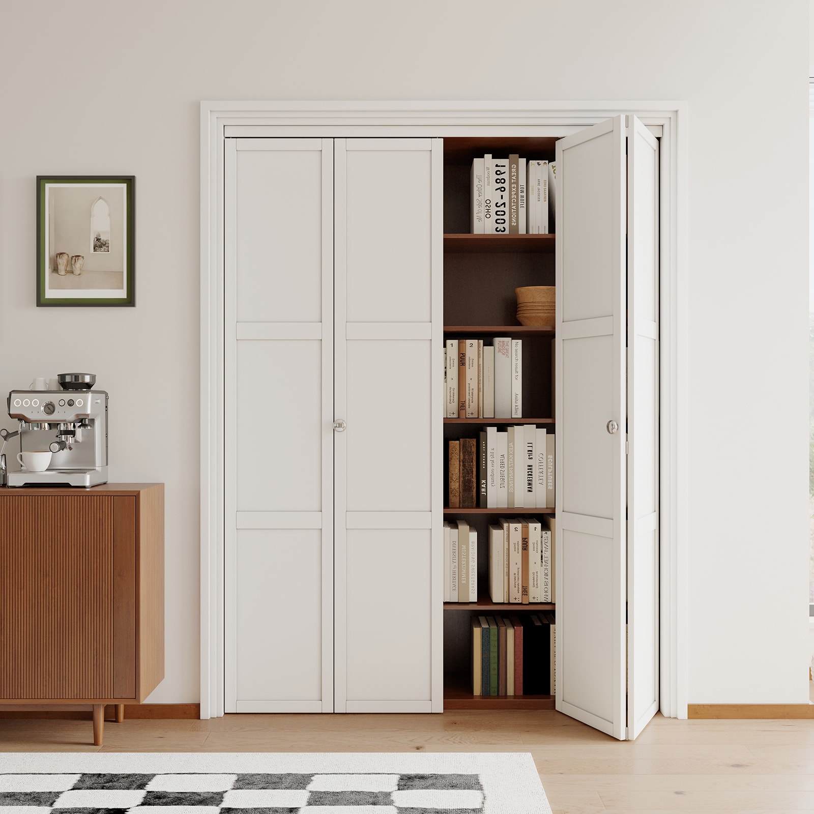 JUJUBON Closet Door 60-in x 96-in White 1-panel Smooth Solid core