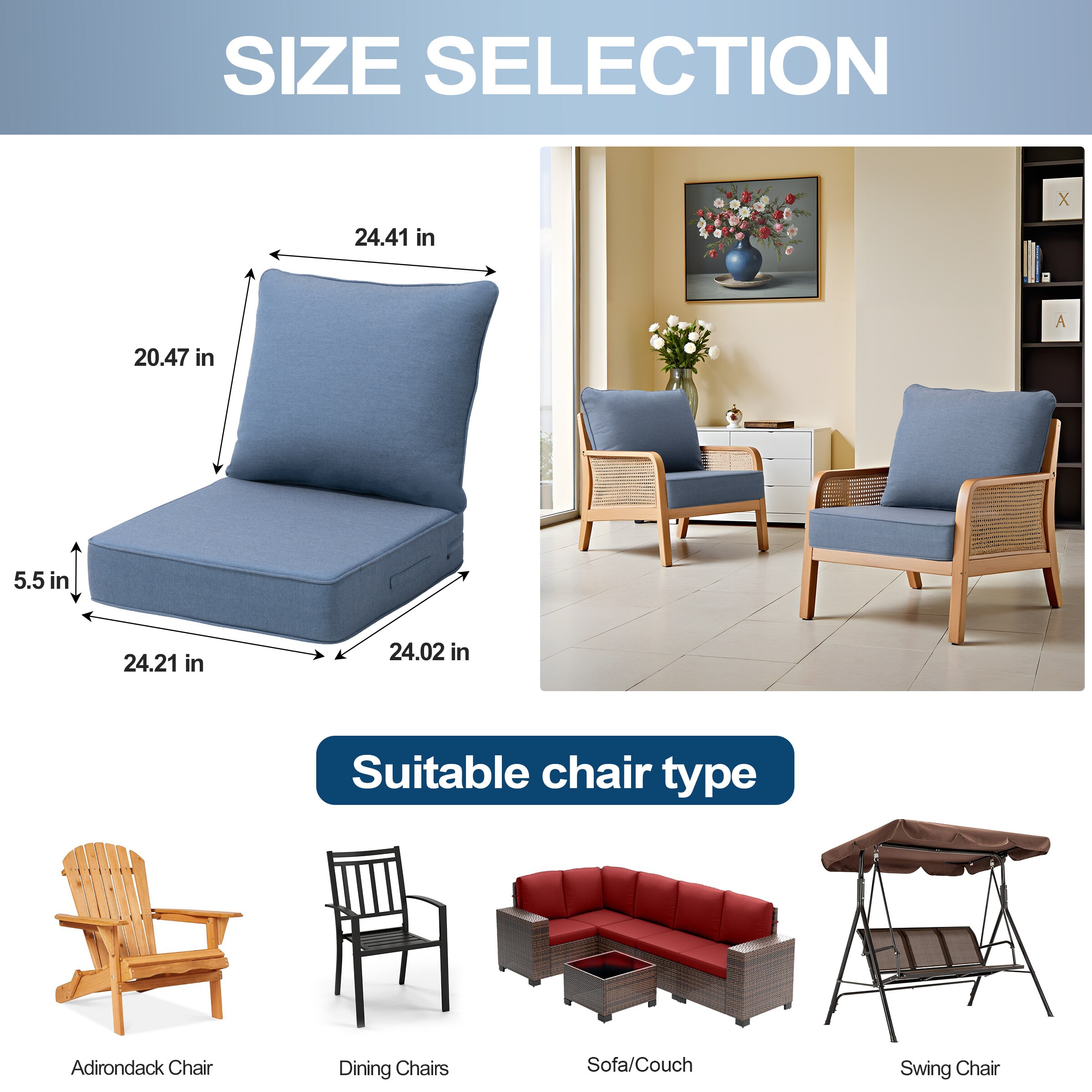 Pellebant ST25-CU112SDM-2 Patio-Furniture-Cushions - View #3
