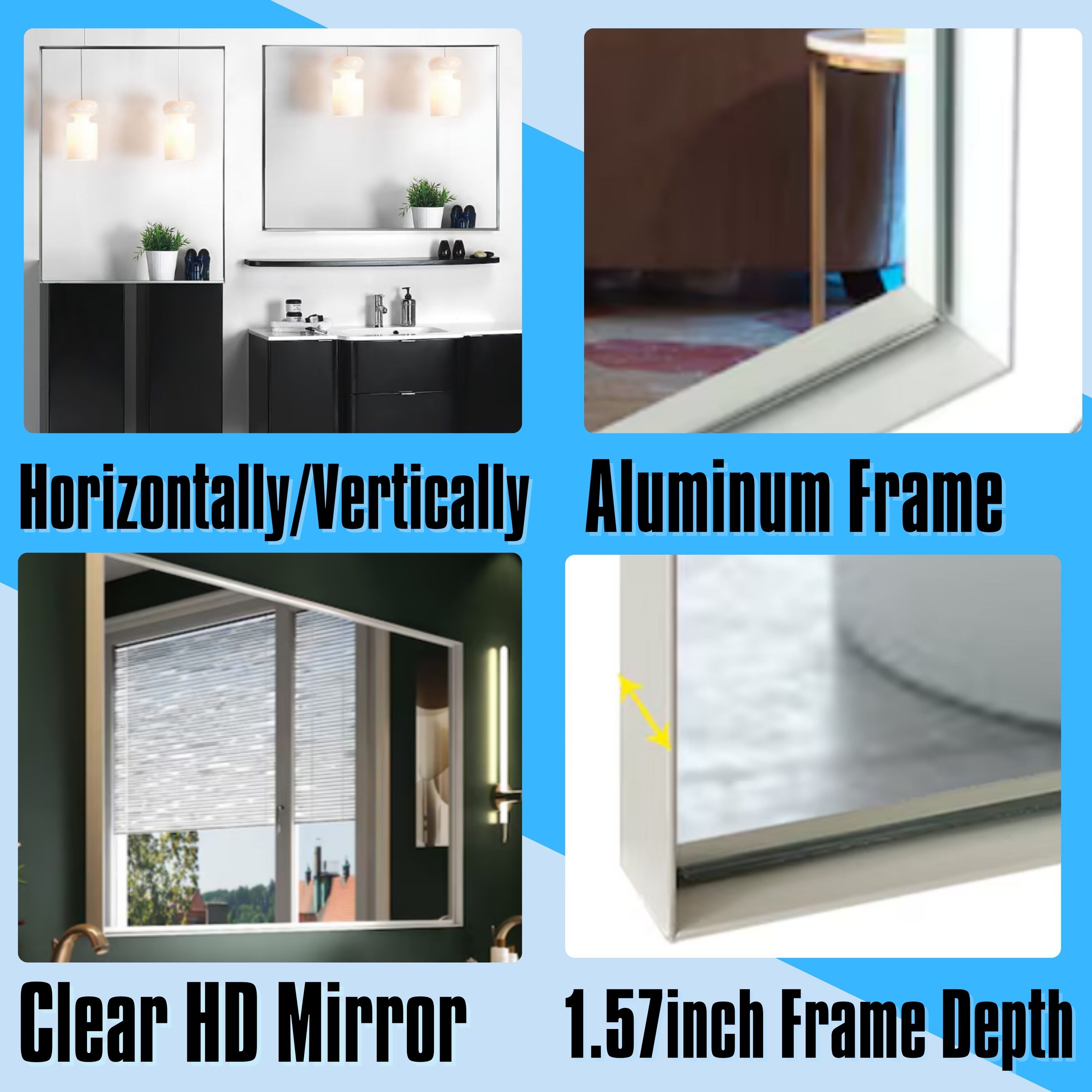 ToolCat SF1-40-YT Framed-Bath-Mirrors - View #2