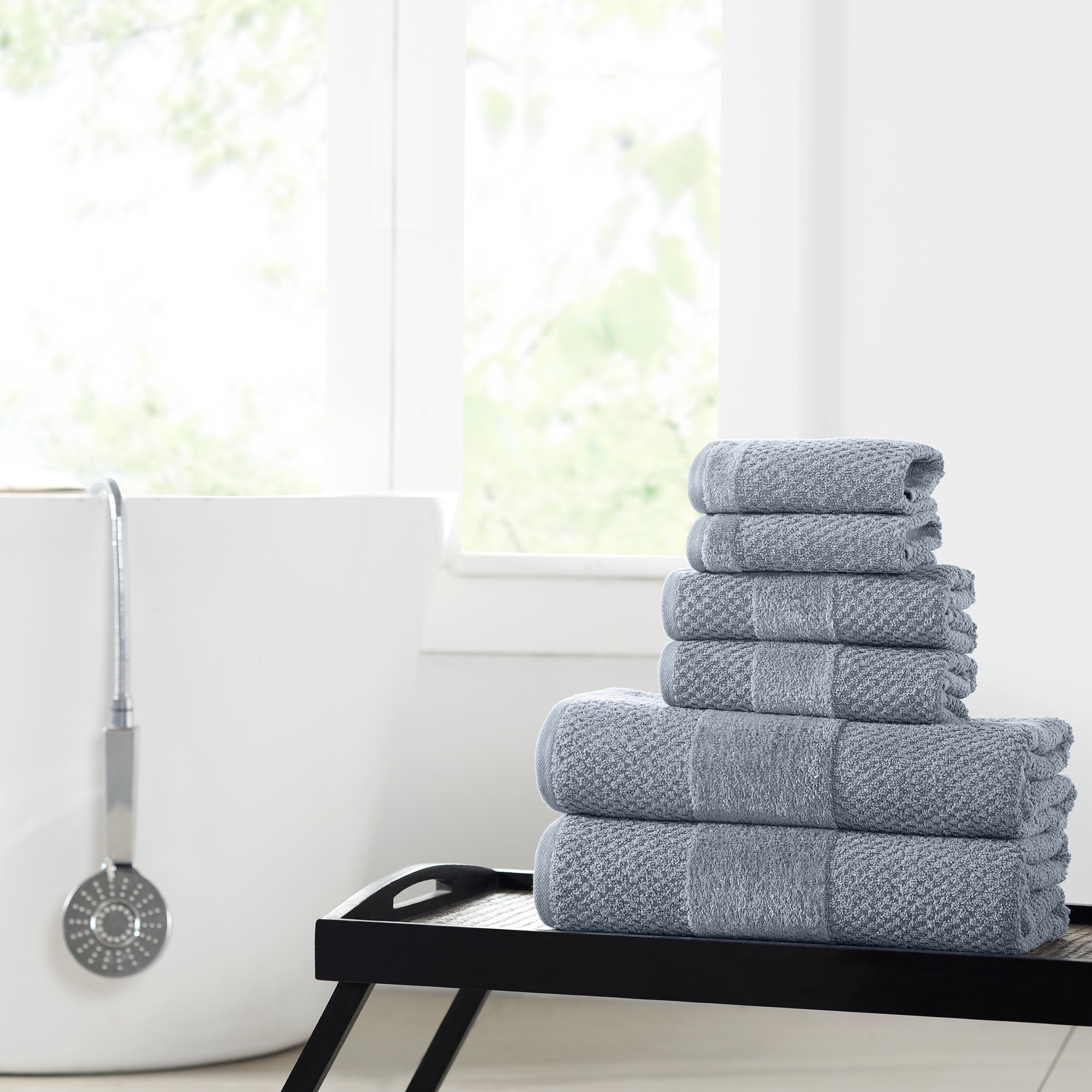 Amrapur Overseas 5TXTWL6E-BLU-ST Bath-Towels - View #2