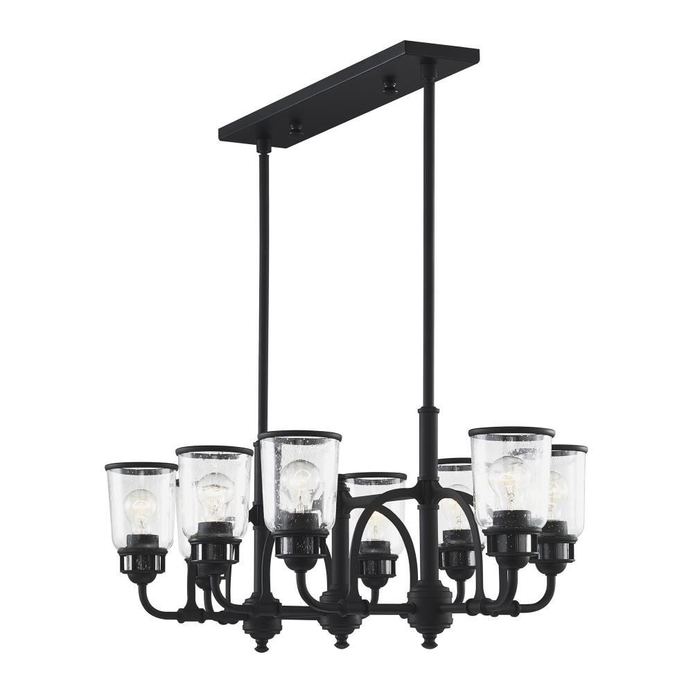 Lawrenceville 8-Light Black Industrial Chandelier
