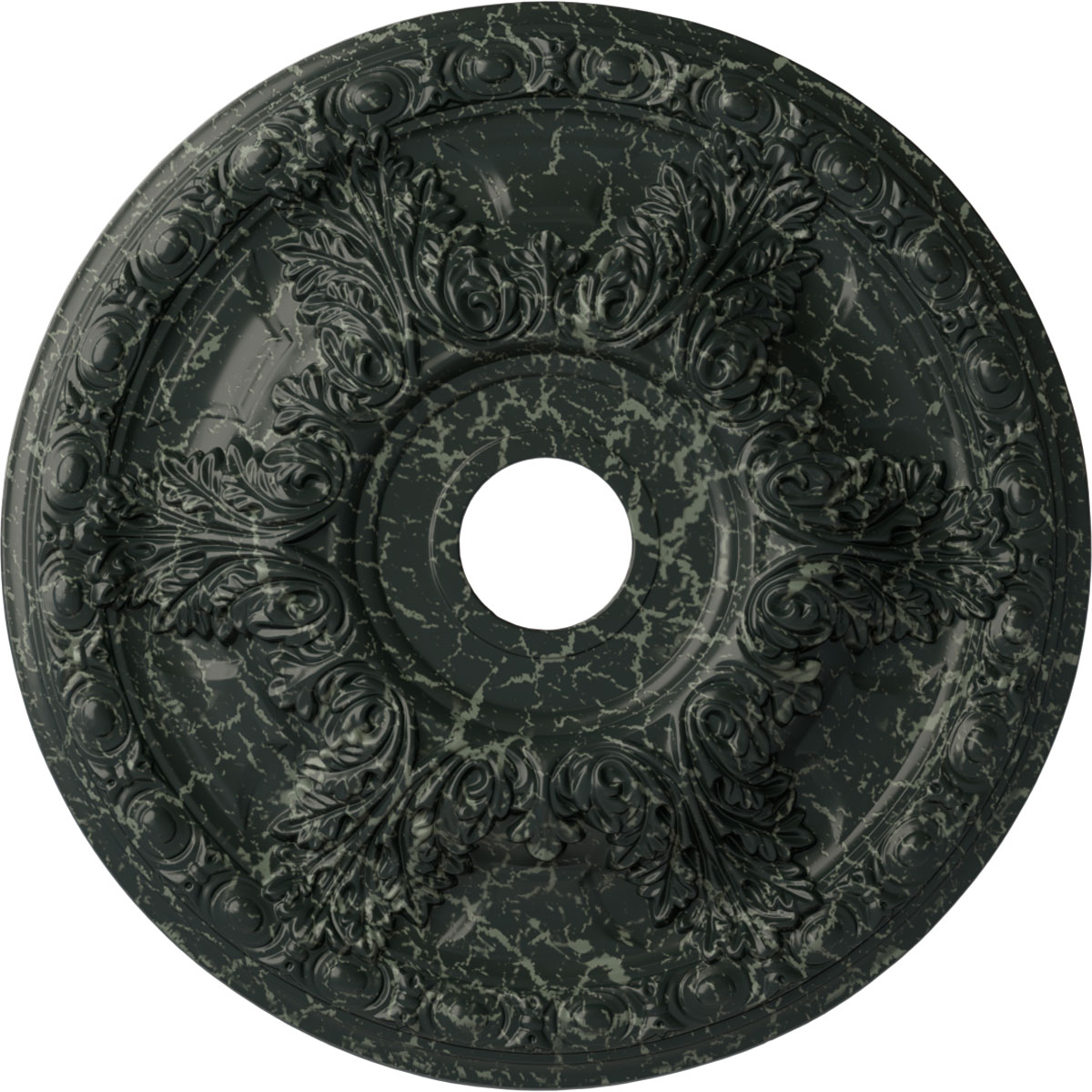 Ekena Millwork CM23GAPTC Granada 23.375-in W x 23.375-in L Painted Turtle Crackle Polyurethane Whole Ceiling Medallion