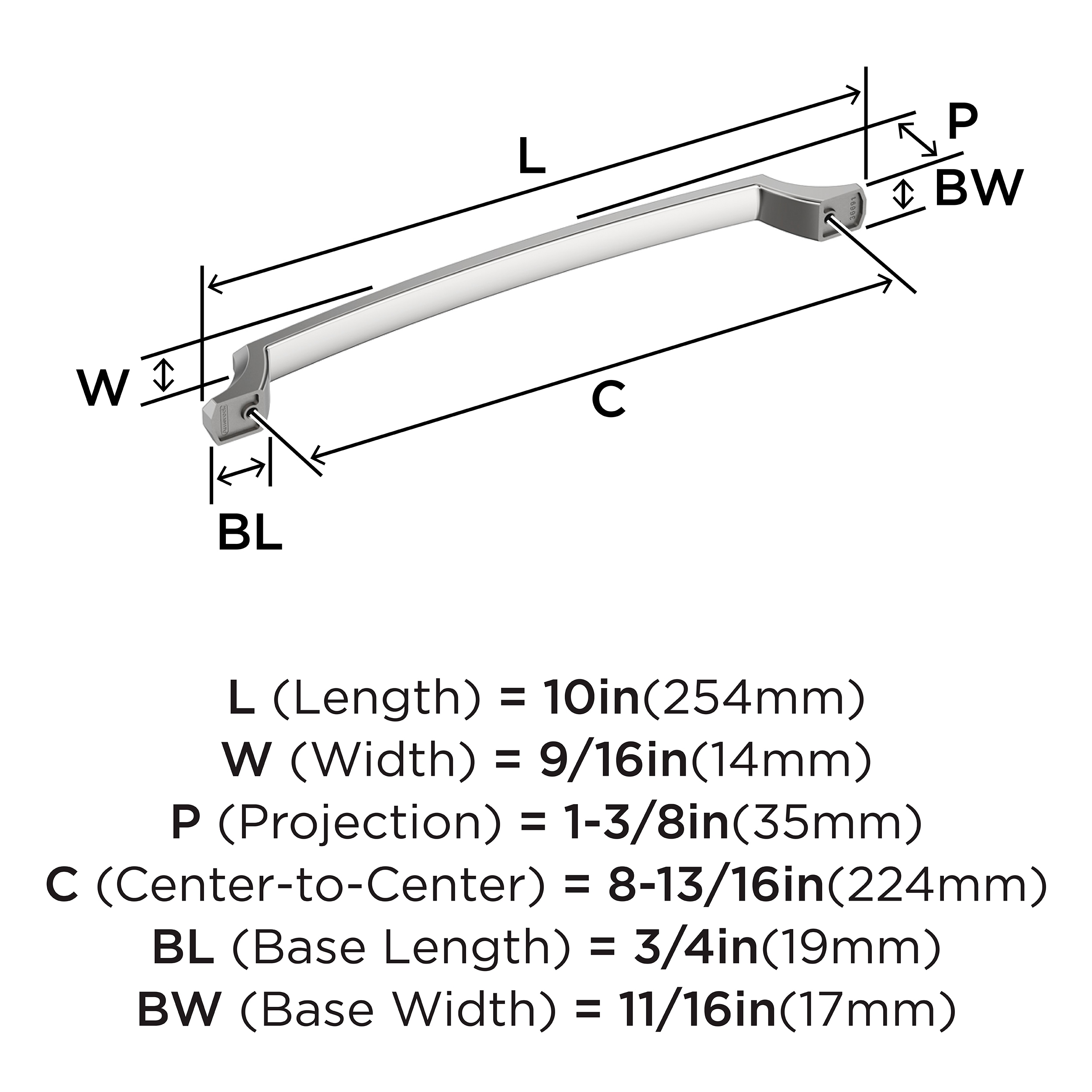 Amerock BP3669126 Cabinet-Pulls - View #4
