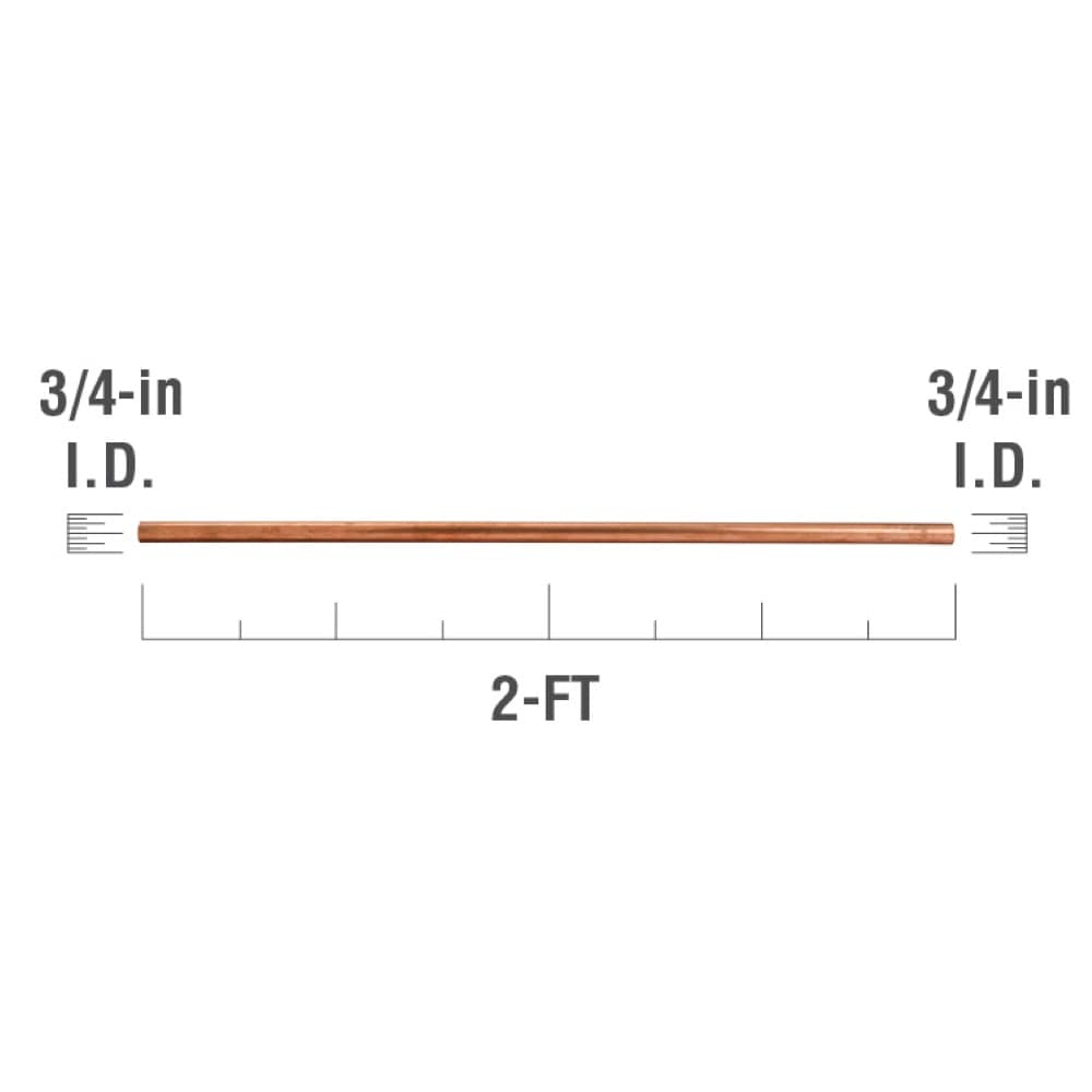 Streamline 3 4 In X 2 Ft Copper Type L Pipe In The Copper Pipe   65995875 