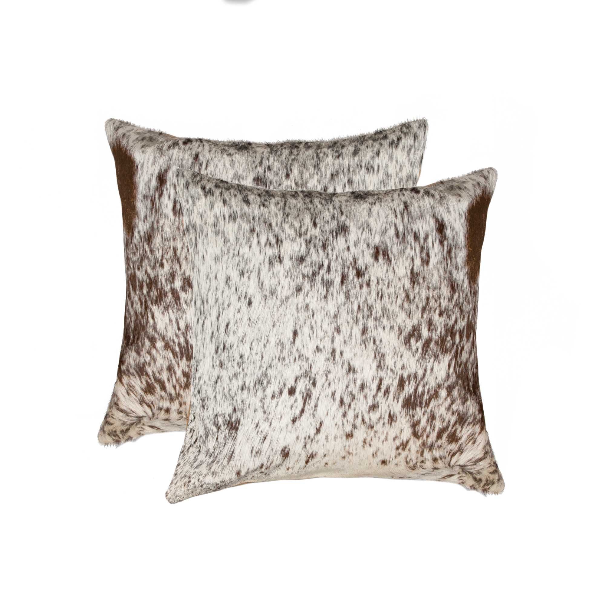 HomeRoots 317135 Josephine 2-Piece 18-in x 18-in Salt and Pepper Chocolate and White Indoor Decorative Pillow