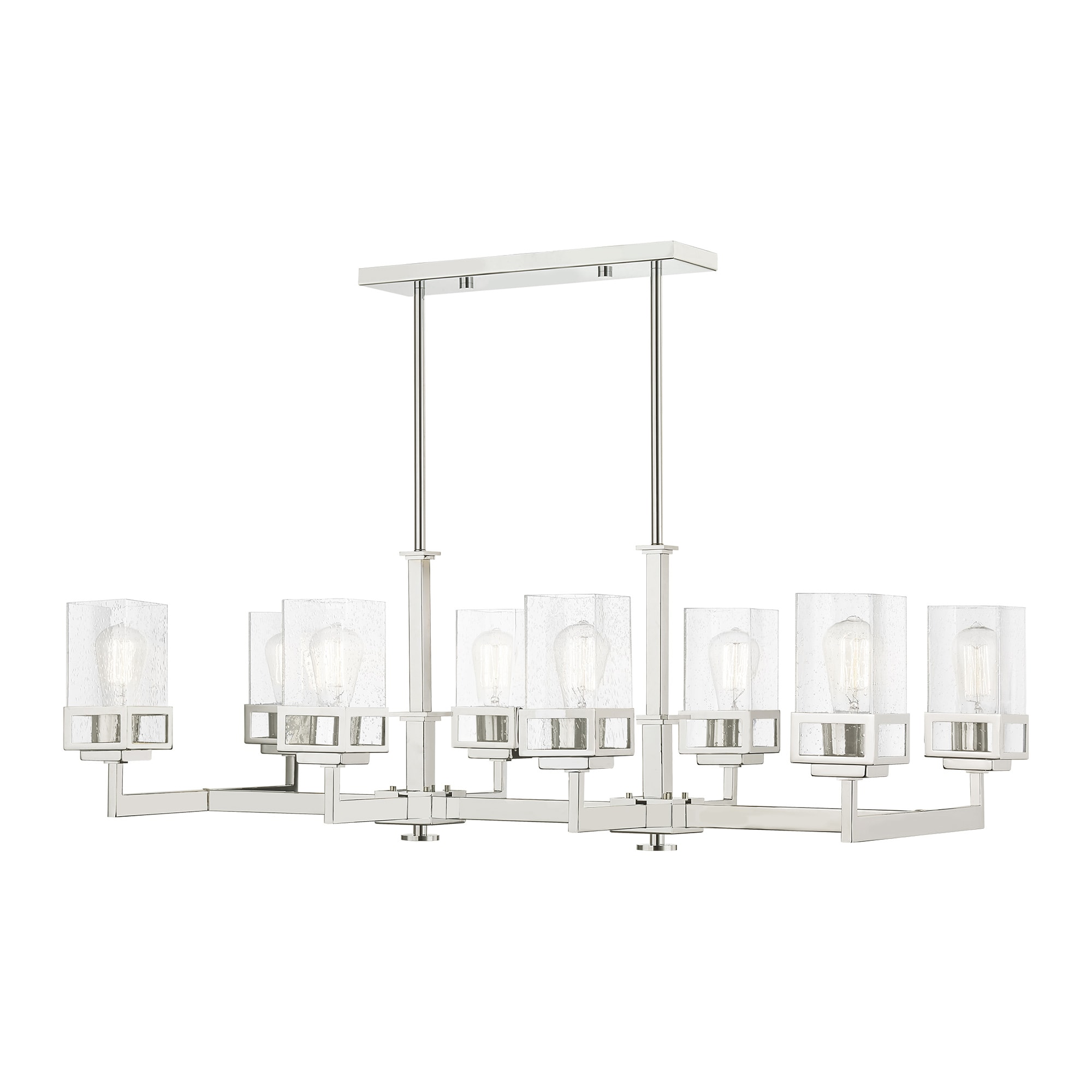 Livex Lighting 40598-05 Harding 8 -Light Polished Chrome Transitional For Use in Bathrooms, Bedrooms, Dining Rooms, Foyers, Kitchens, Living Rooms Chandelier