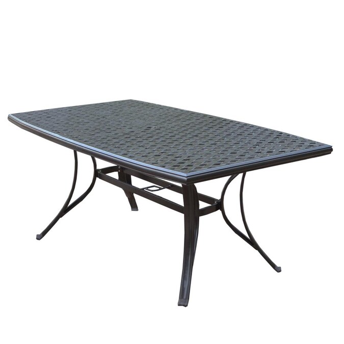 Oakland Living Outdoor Dining Tables, Rectangular Patio Table Set With Umbrella Hole