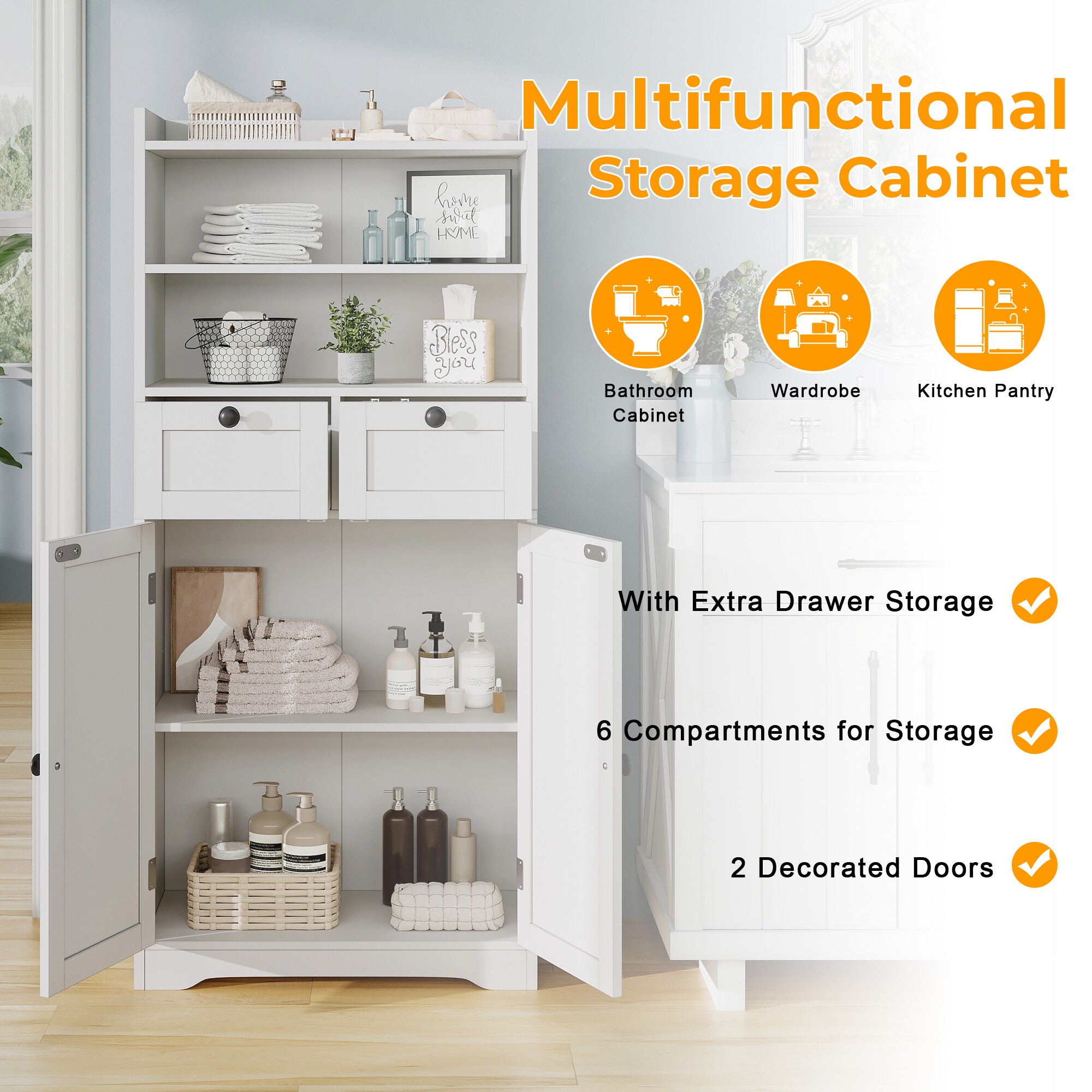 VOUA SAF-JDRYRB-BKCK Linen-Cabinets - View #6