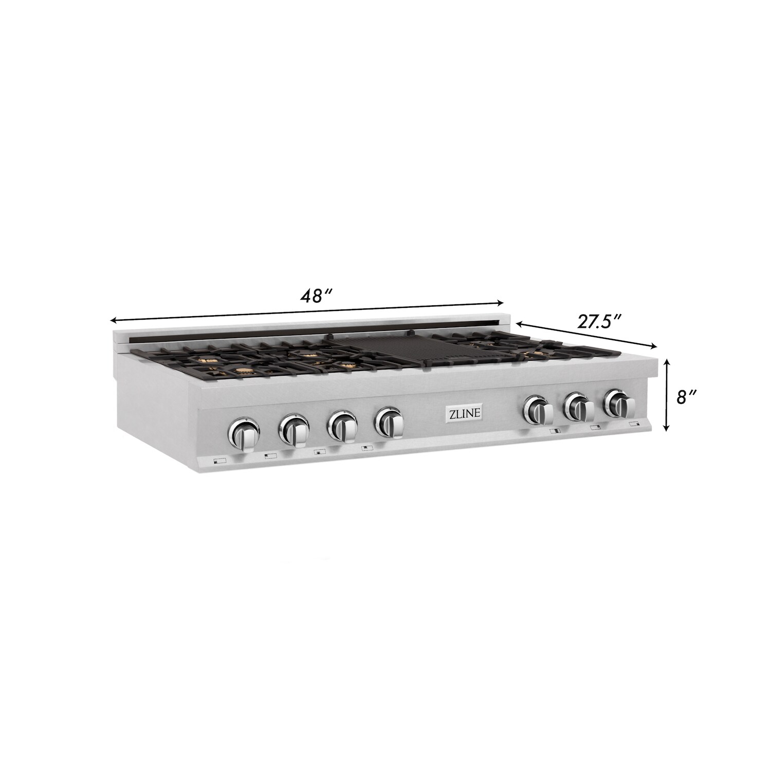 Viking Range 48 Natural Gas Rangetop with 6 Burners in Stainless Steel