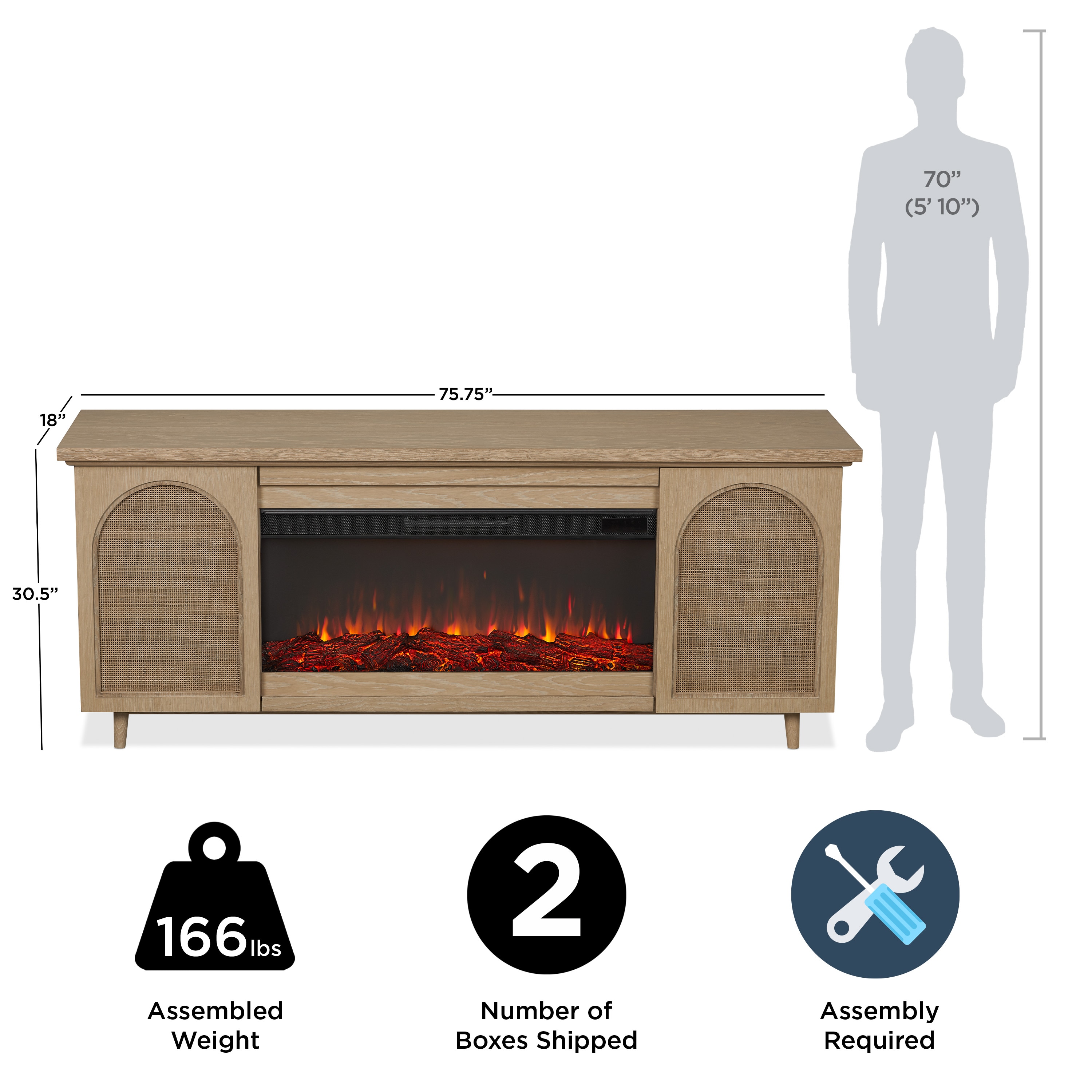 Real Flame 13064E-WO Electric-Fireplaces - View #4