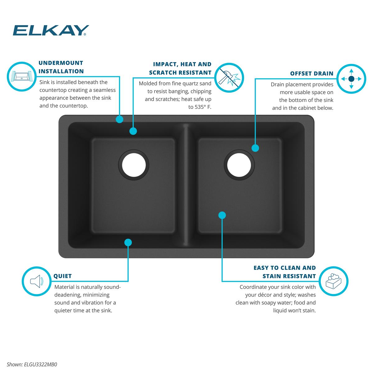 Elkay ELGU3322MB0 Kitchen-Sinks - View #5