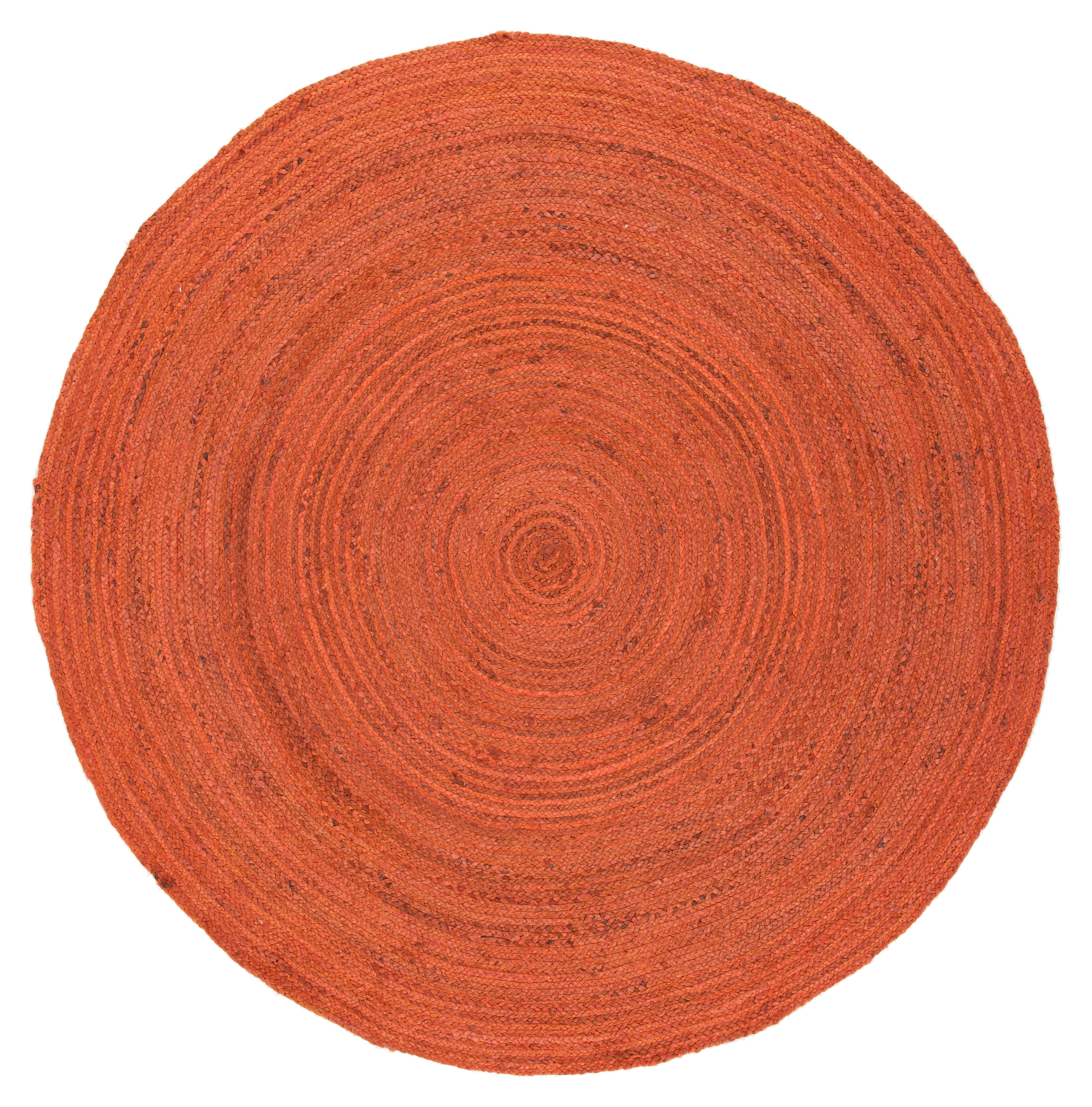 Safavieh NFB901P-5R Natural Fiber Hanley 5 x 5 (ft) Jute Rust Round Indoor Solid Bohemian/Eclectic Area rug