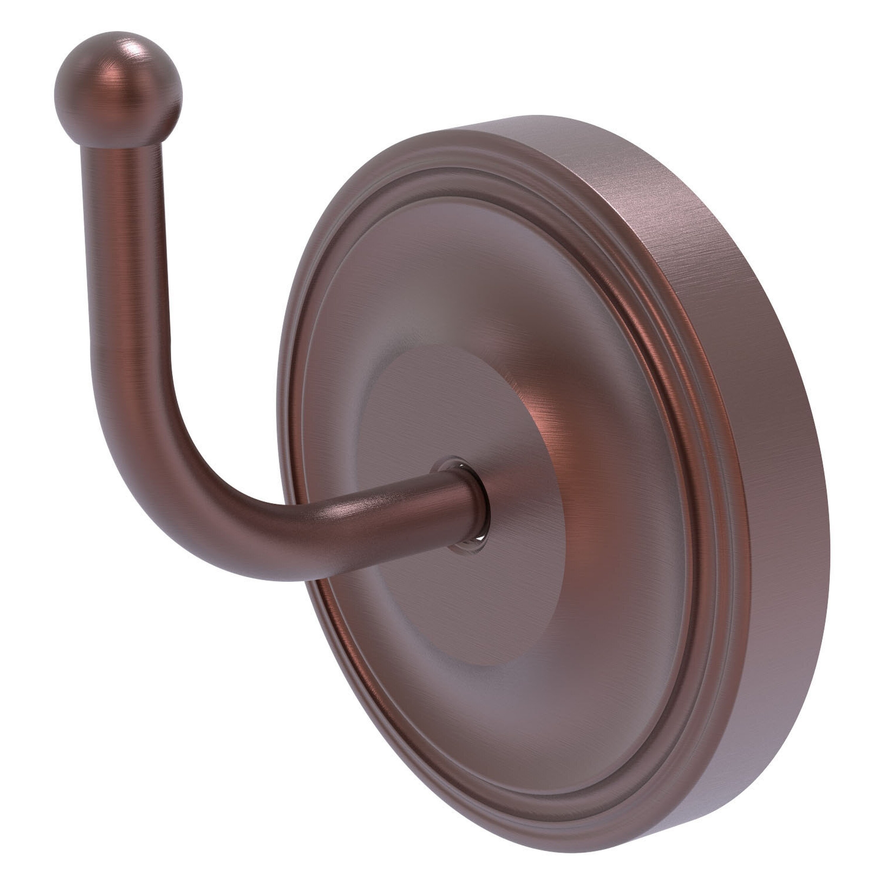 Allied Brass Prestige Regal Antique Brass Single-Hook Wall Mount Towel Hook  in the Towel Hooks department at