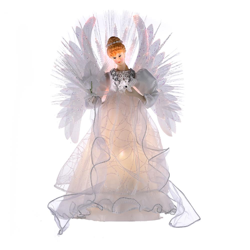 Kurt S. Adler 14-in Angel Multi-color Clear Christmas Tree Topper