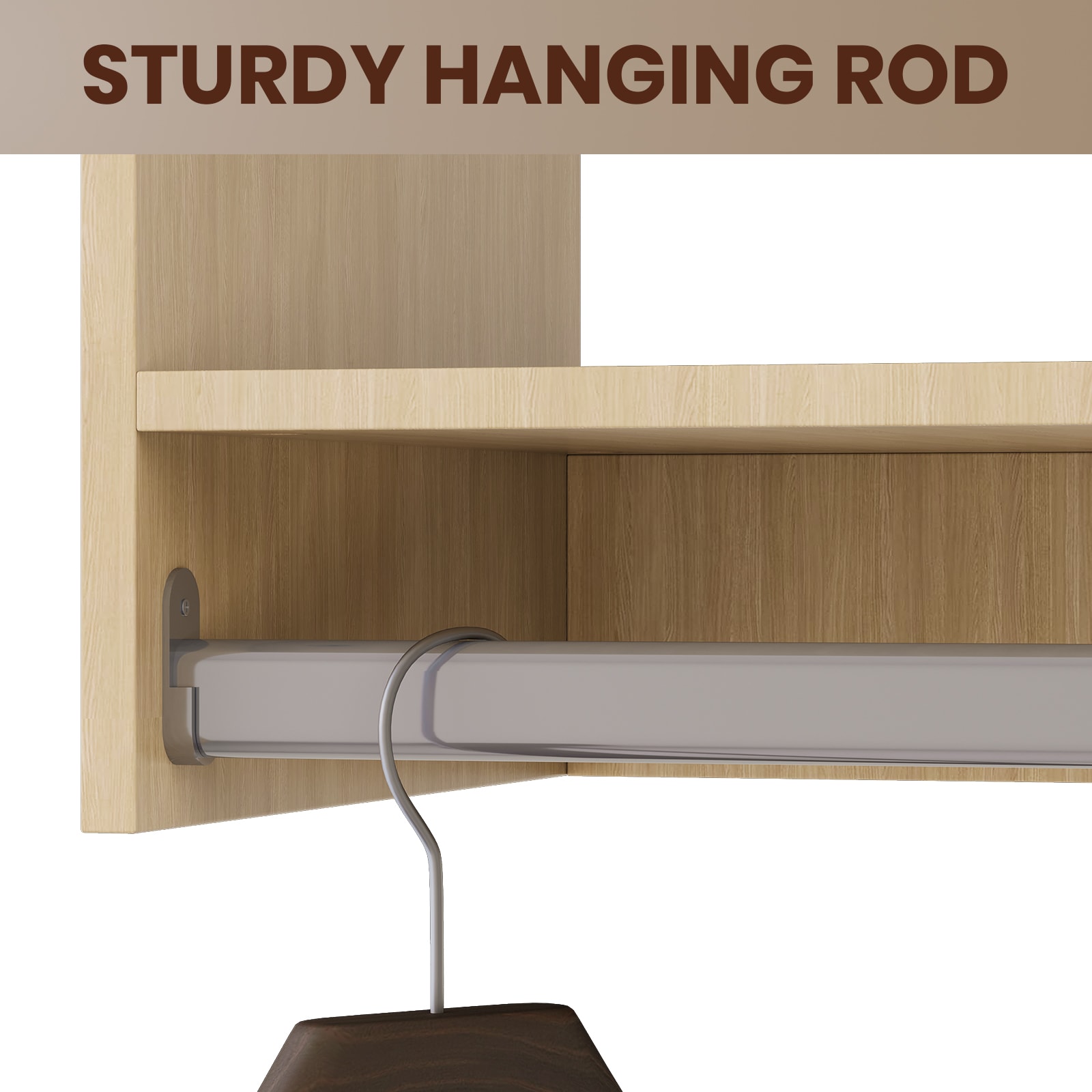 LOVMOR LO-99BB0055F2-SY-ZJL Wood-Closet-Shelves - View #3