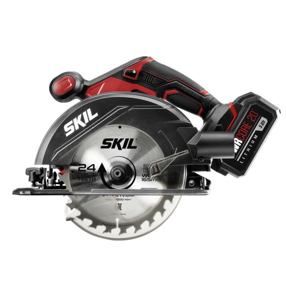 SKIL PWR CORE 20-volt 6-1/2-in Cordless Circular Saw Kit Circular Saw (1-Batteries Charger Included)