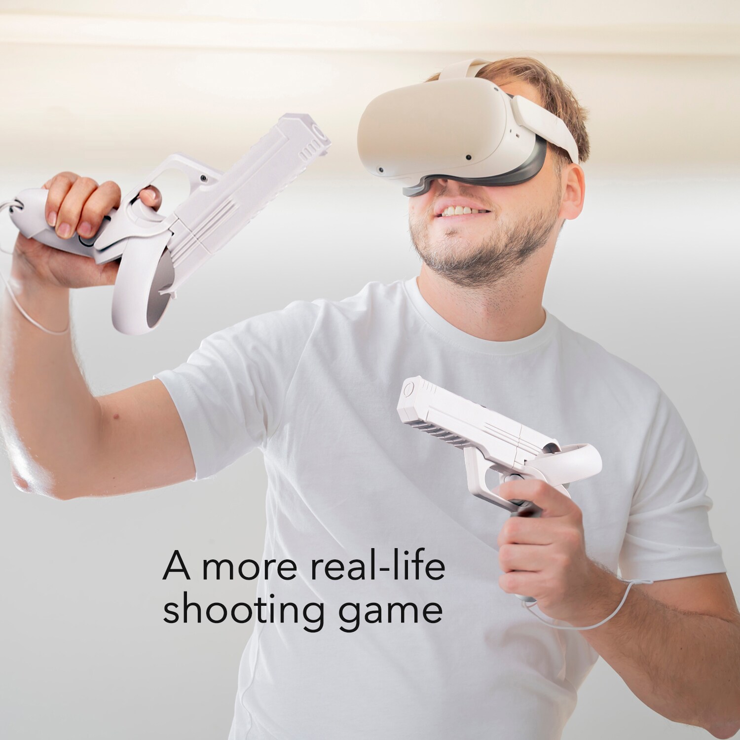 VR GameStock For Oculus Quest 2 Controllers Pistol Grips Enhanced
