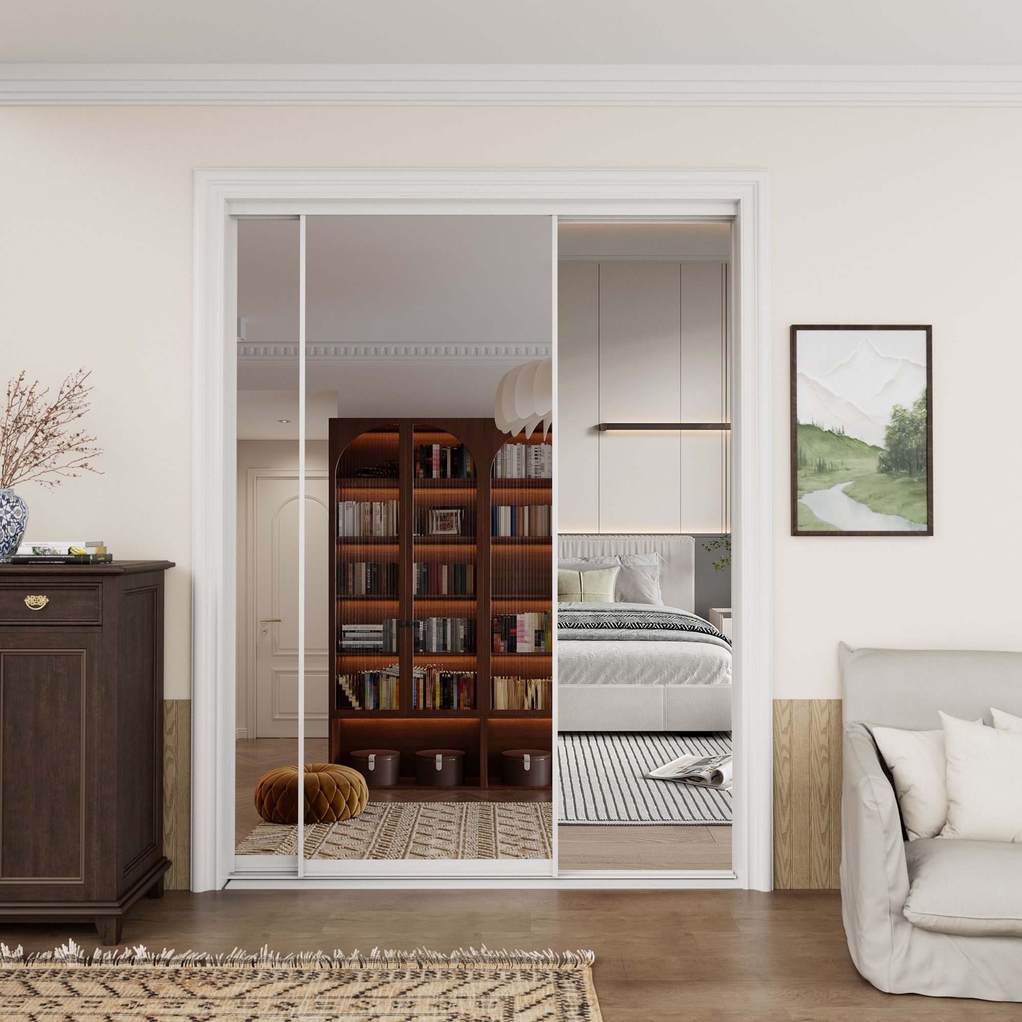 JUJUBON IN-CD-SL1M-AL-SD-60 Bifold-Sliding-Closet-Doors - View #8