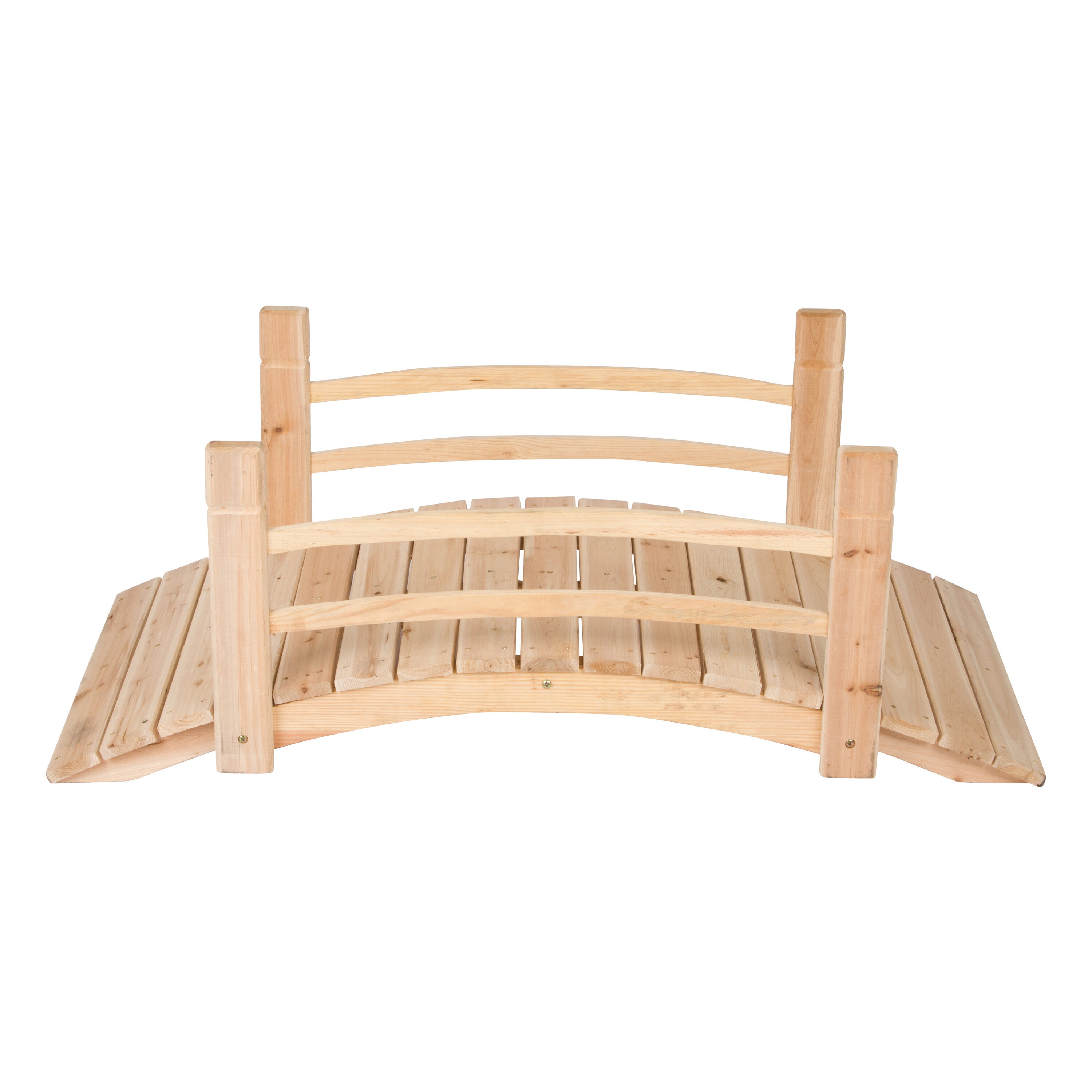 Shine Company 4-Feet Natural Cedar Garden Bridge #4980N