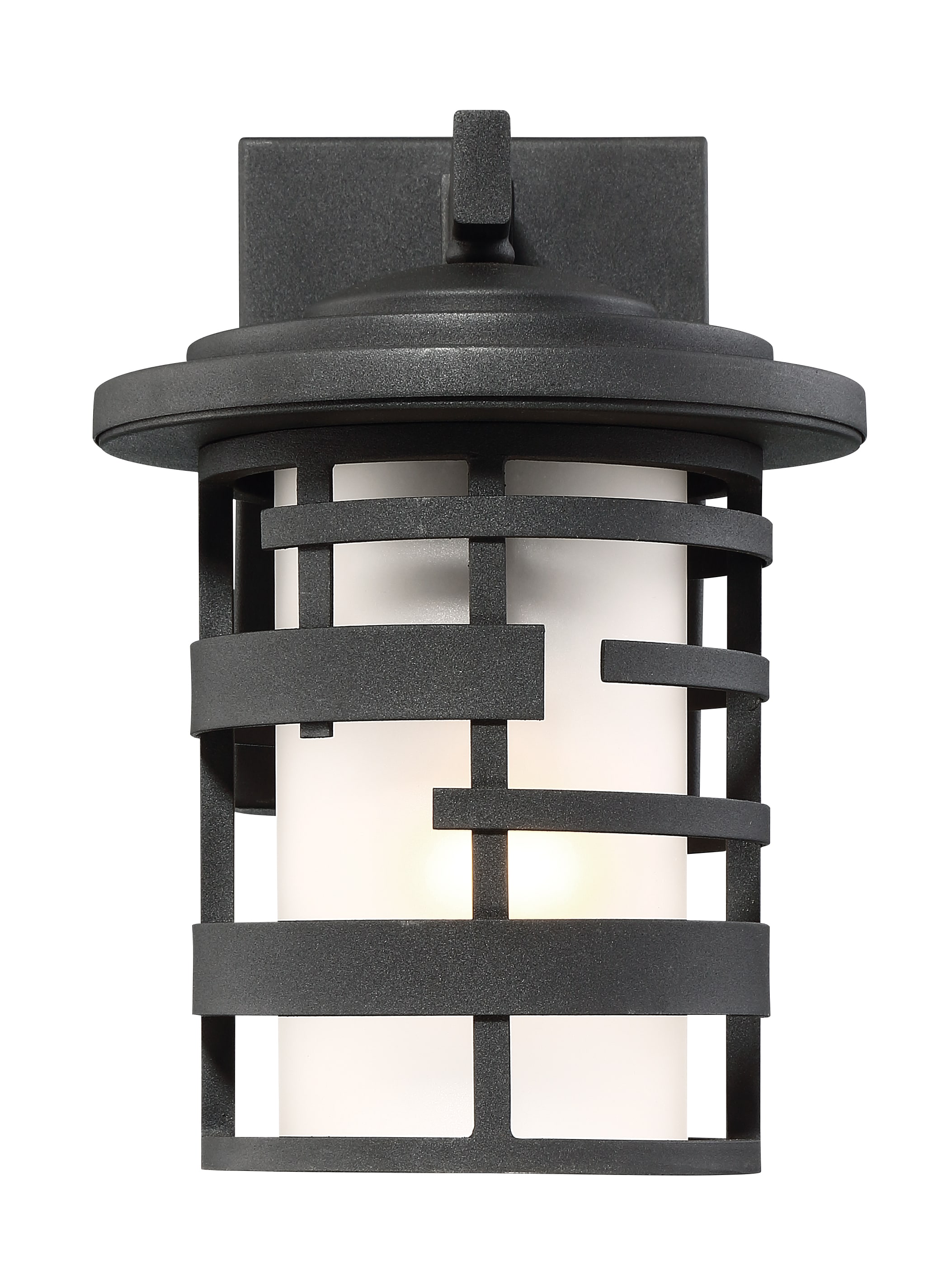 SATCO NUVO Nuvo 1-Light 9.88-in Textured Black Outdoor Wall Light in the  Outdoor Wall Lights department at