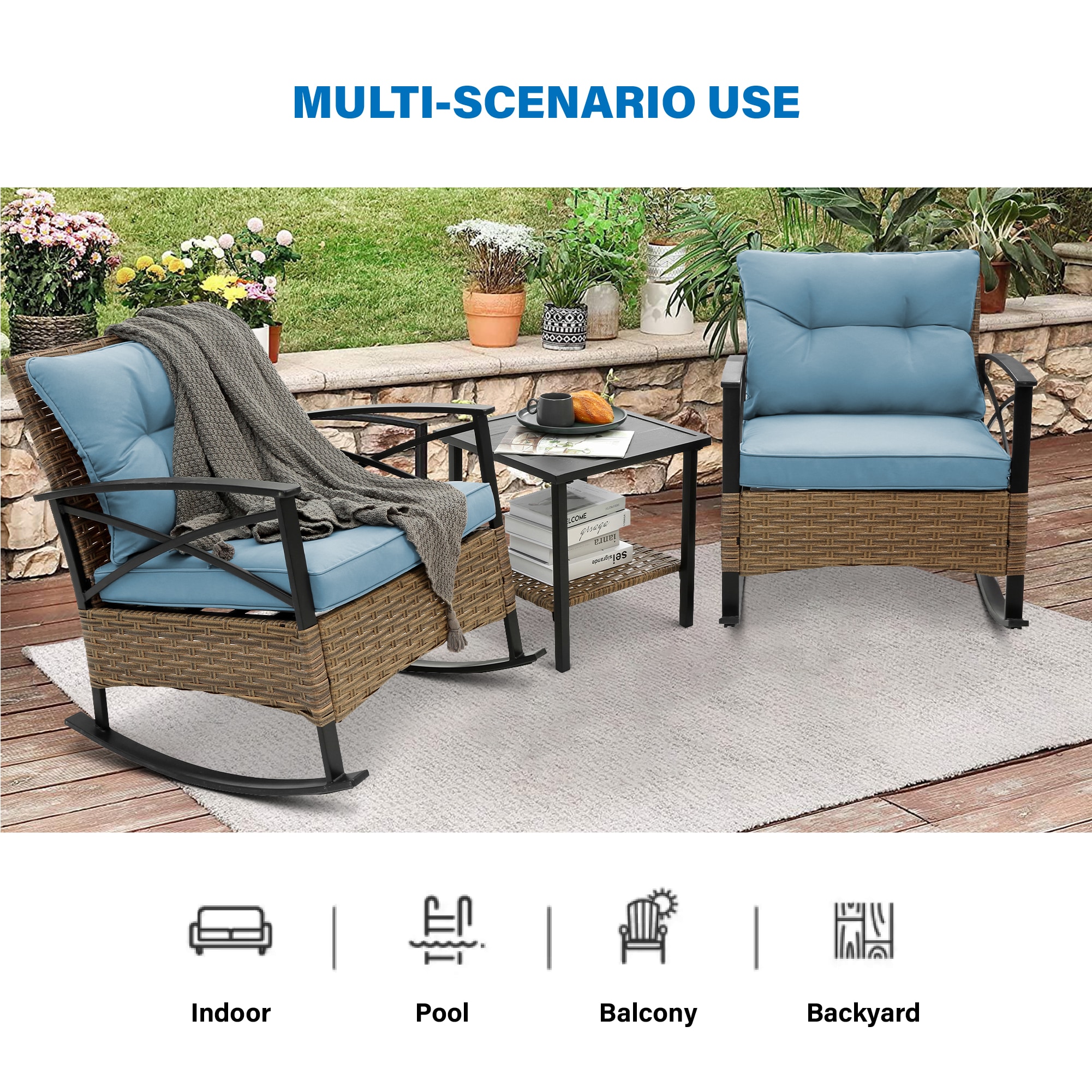 Forclover MONMTM08DG Patio-Conversation-Sets - View #5