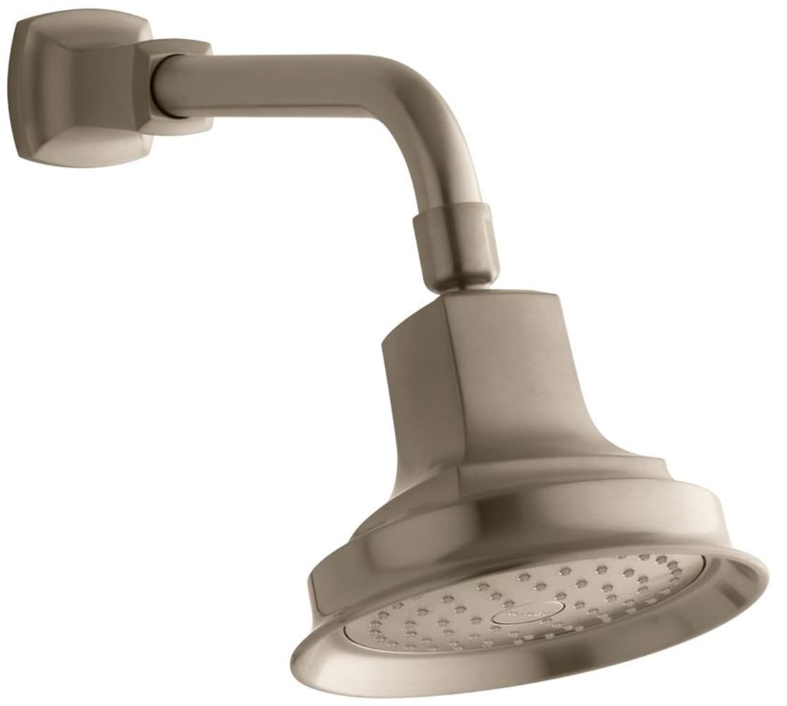 KOHLER 16244-AK-BV Margaux 1.0 -Spray Vibrant brushed bronze 5.9375-in Round Fixed Shower Head 2.5 GPM