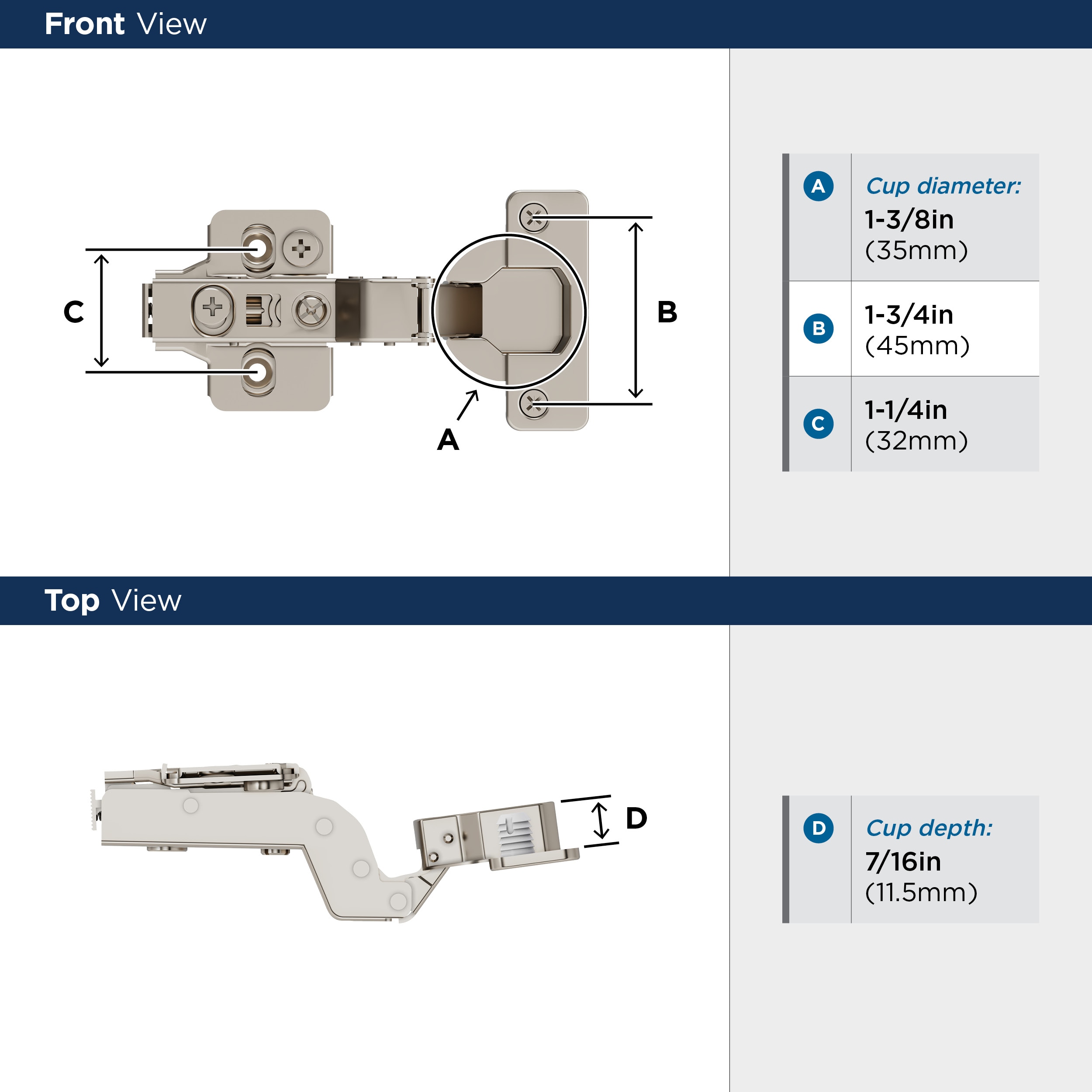 Amerock BP9240SCFR Cabinet-Hinges - View #3