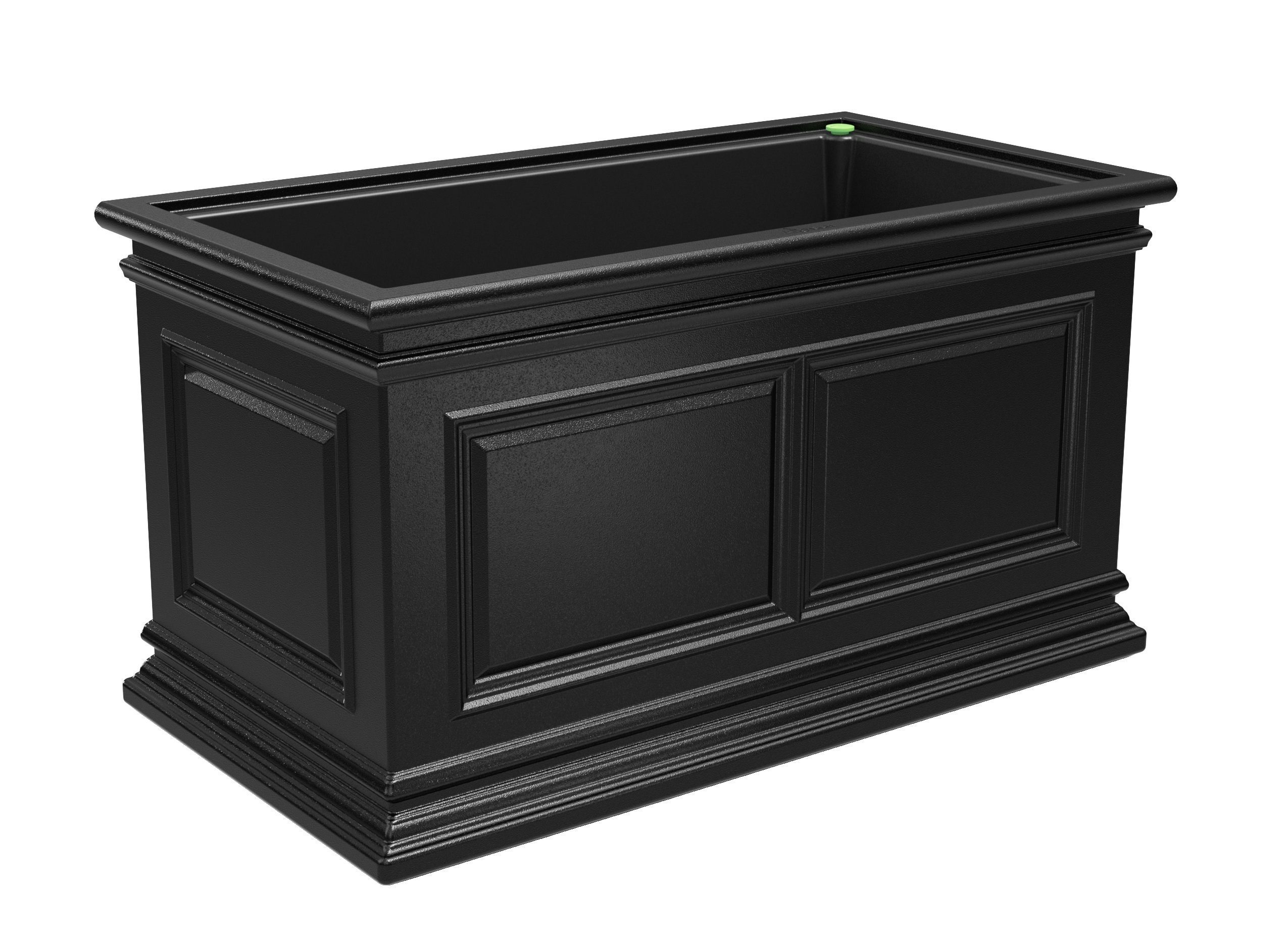 Algreen Products 88204 Rectangle 16.0-in W x 16-in H x 16-in D Black Plastic Indoor/Outdoor with Self Watering Planter