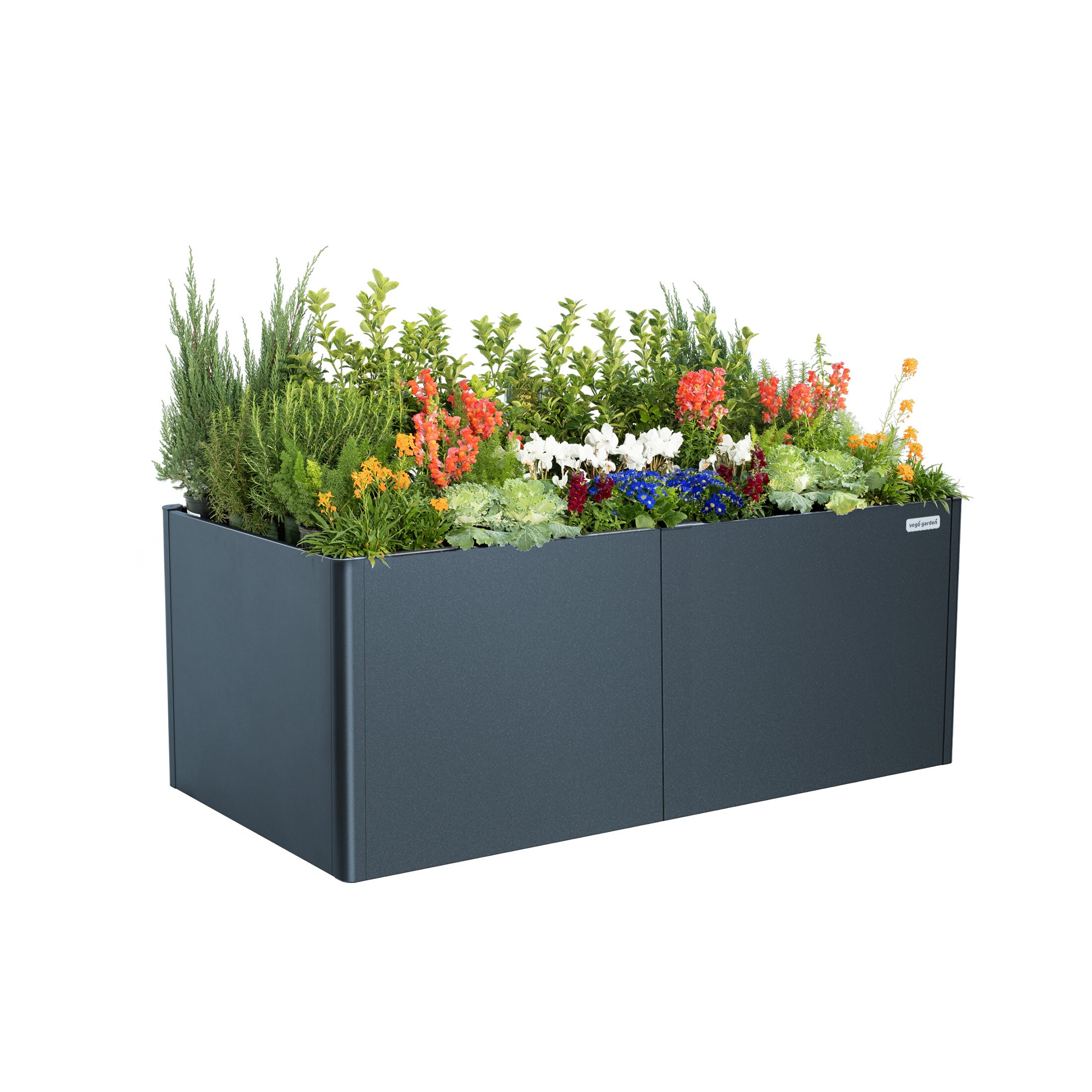 Vego Garden VBMT4283BL 65-cu ft 42-in W x 83-in L x 32-in H Midnight Blue Galvanized Metal Raised Garden Bed