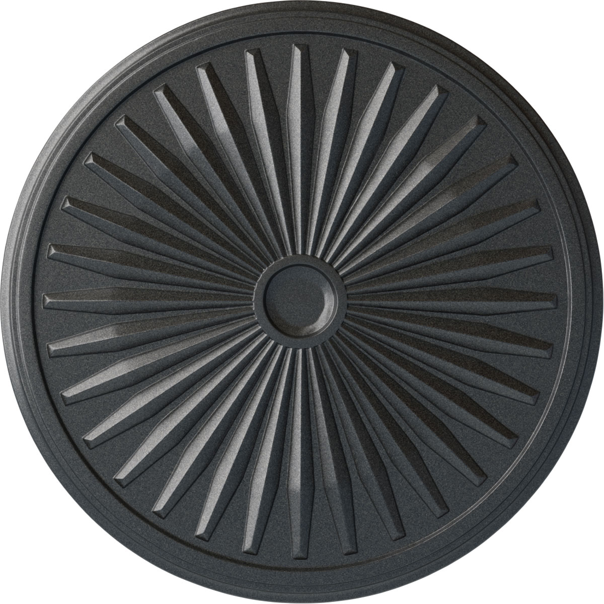 Ekena Millwork CM33LEPES Leandros 33.125-in W x 33.125-in L Painted Pewter Polyurethane Whole Ceiling Medallion