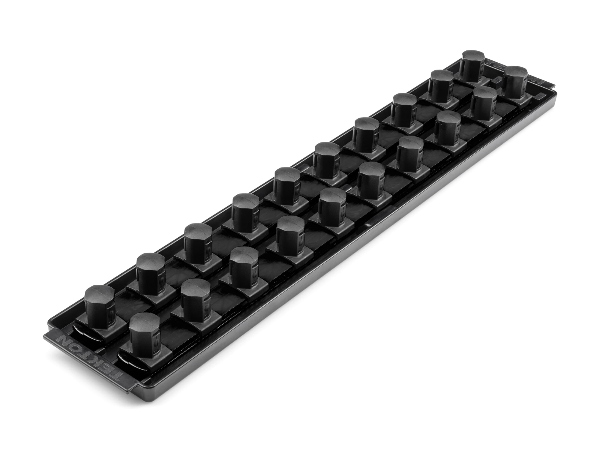 TEKTON OST33220 Plastic Socket storage - 3/4 in drive x 18 inch socket rails with 20 clips