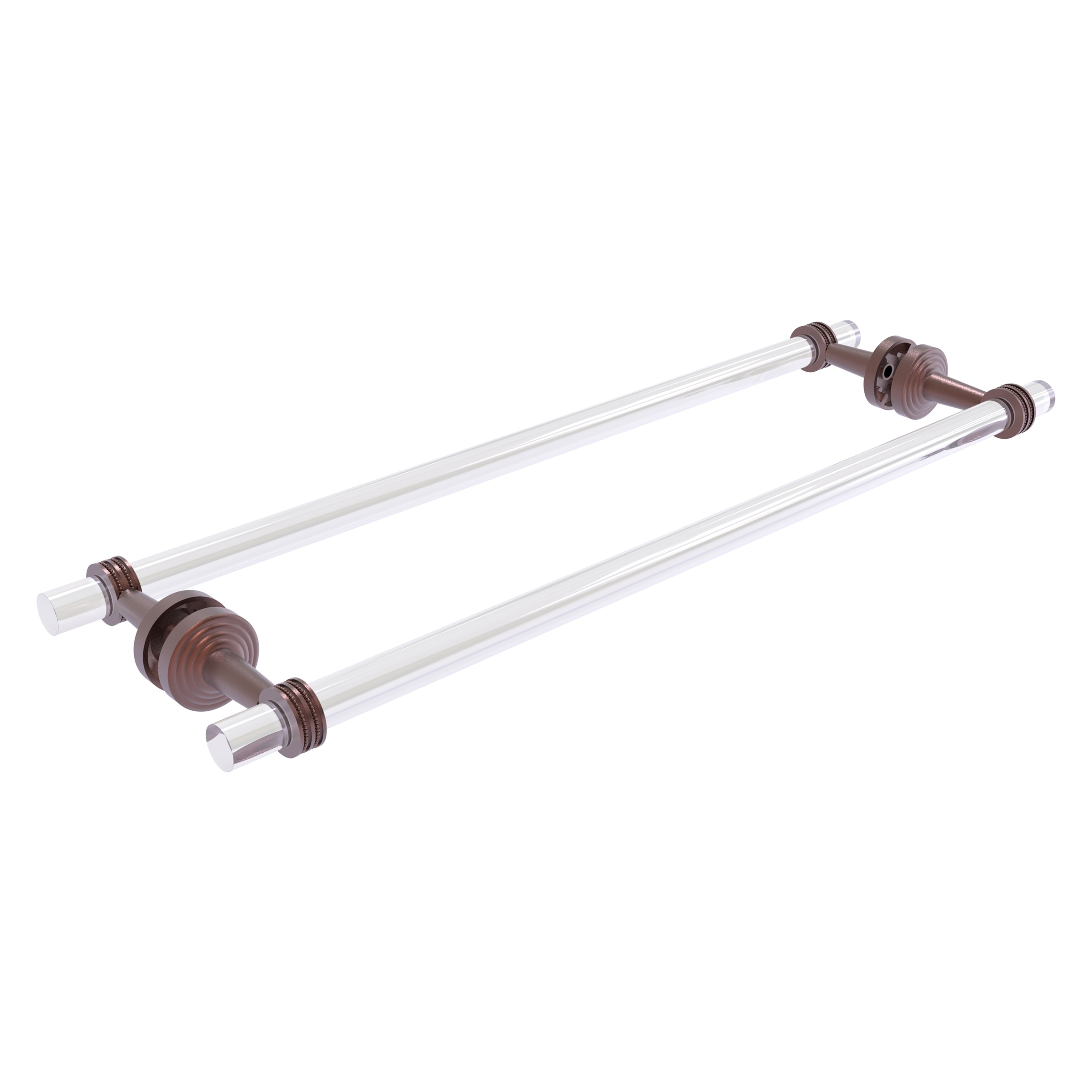 Allied Brass PB-41D-BB-24-CA Pacific Beach 24-in double Antique Copper Wall mount Double Towel Bar