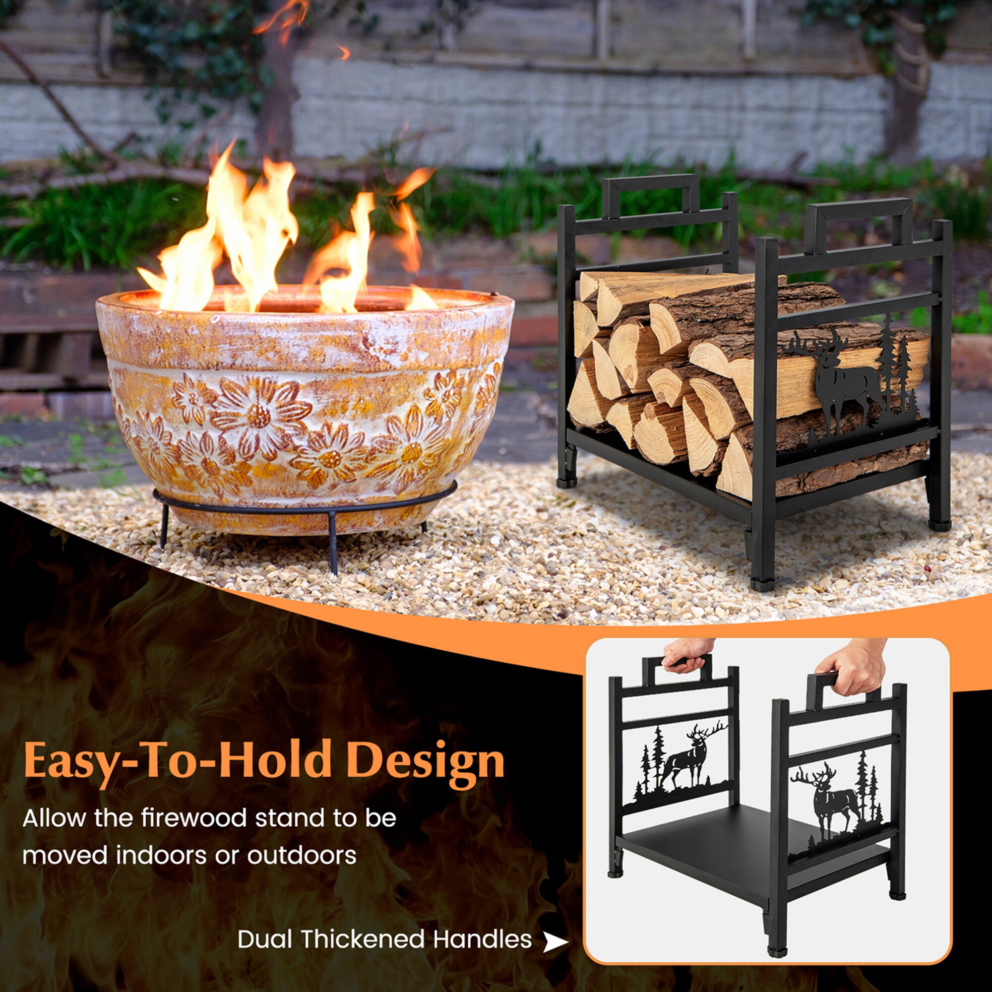 Goplus HV10282-M Firewood-Storage - View #3