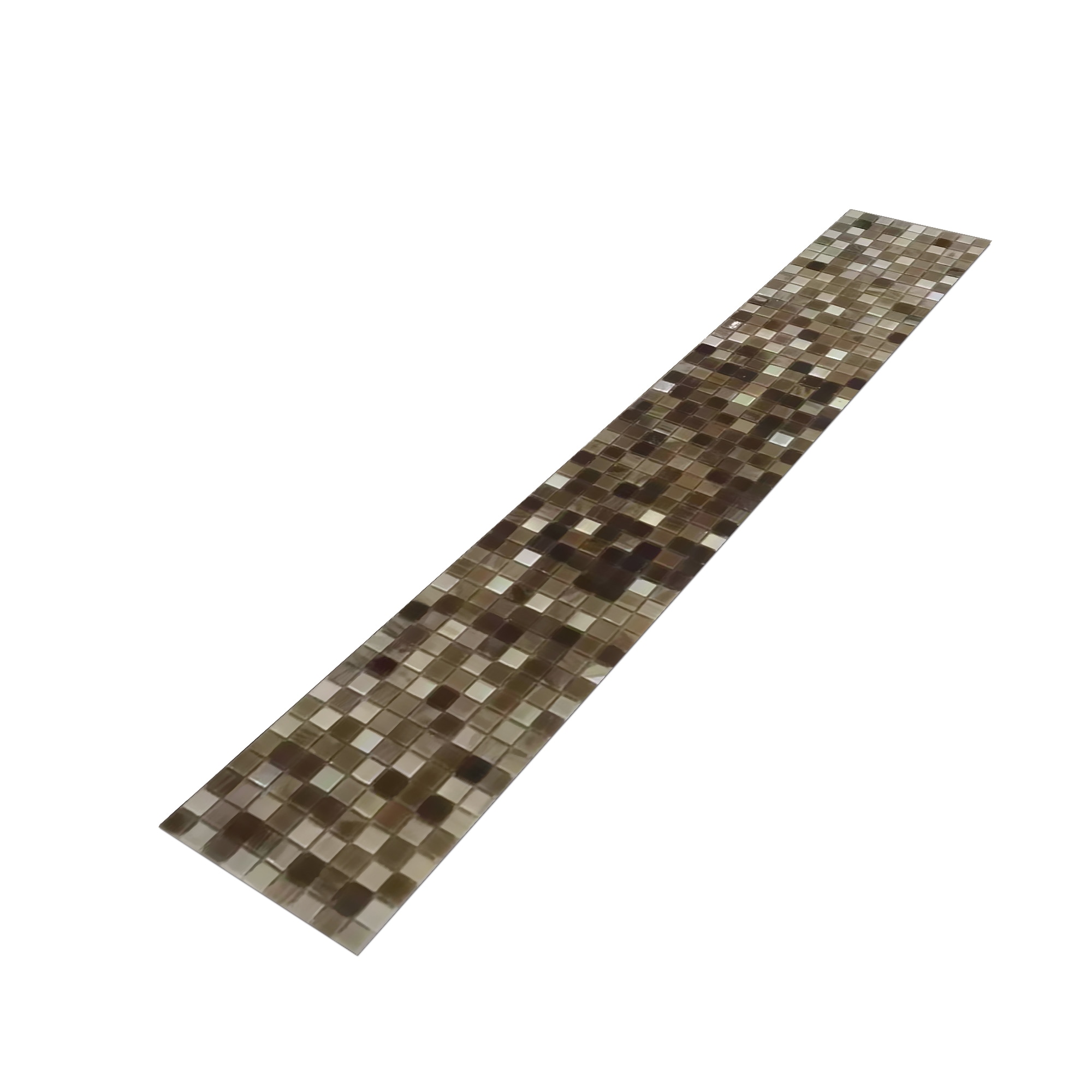 LuxySplash LS0205 Natalie Multicolor 6-in x 36-in Multi-finish Glass Patterned Mosaic Wall Tile ( 3-sq ft Piece