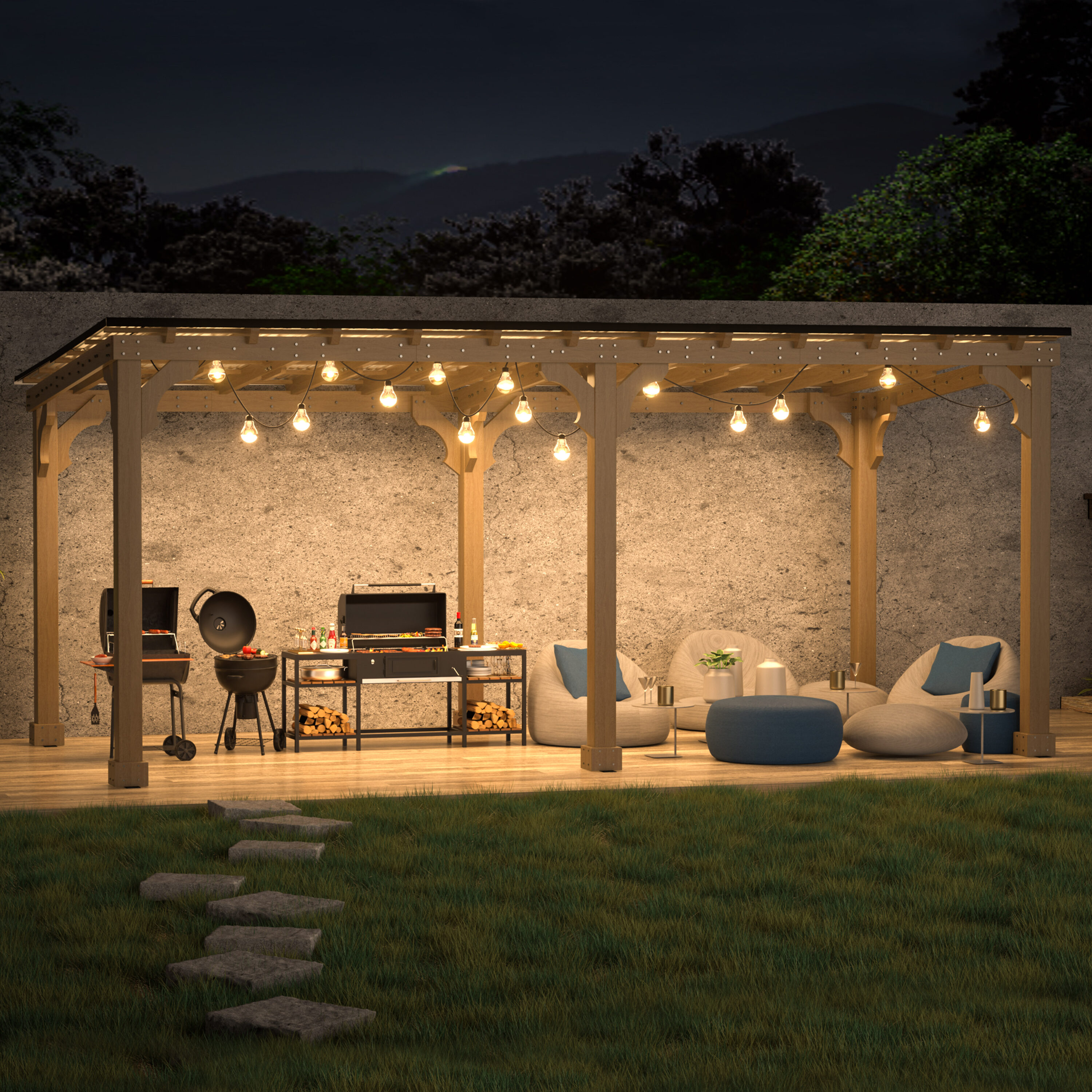 VEIKOUS PG0201-39-L Wood-Resin-Gazebos - View #9