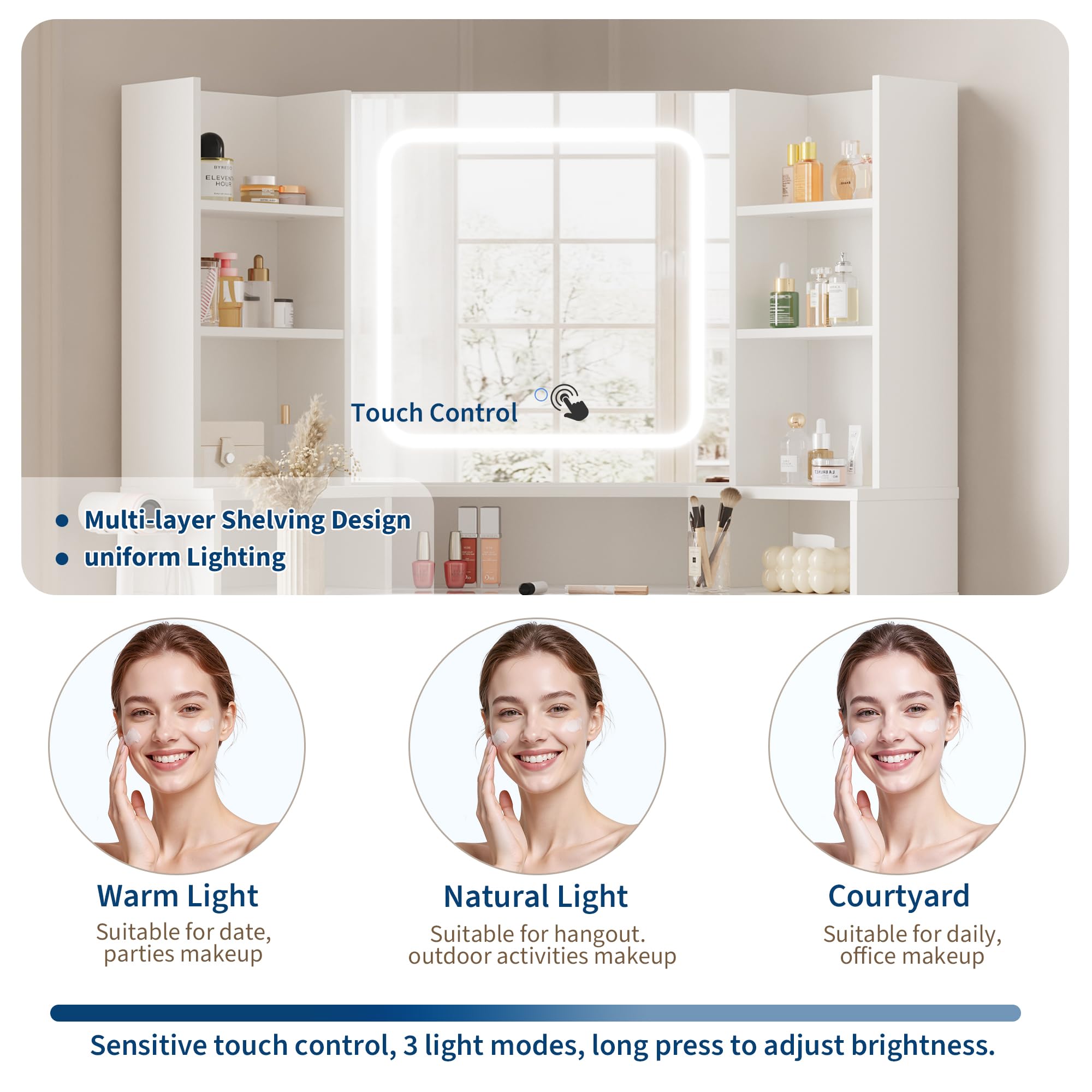 GarveeLife CLJ602T8GKW0RE3 Bedroom-Vanities - View #3
