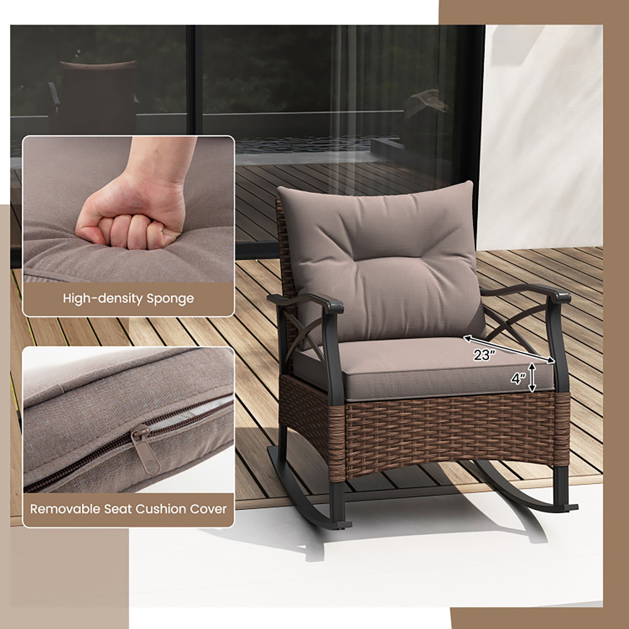 CASAINC CN-WFQ07-GY Patio-Conversation-Sets - View #6