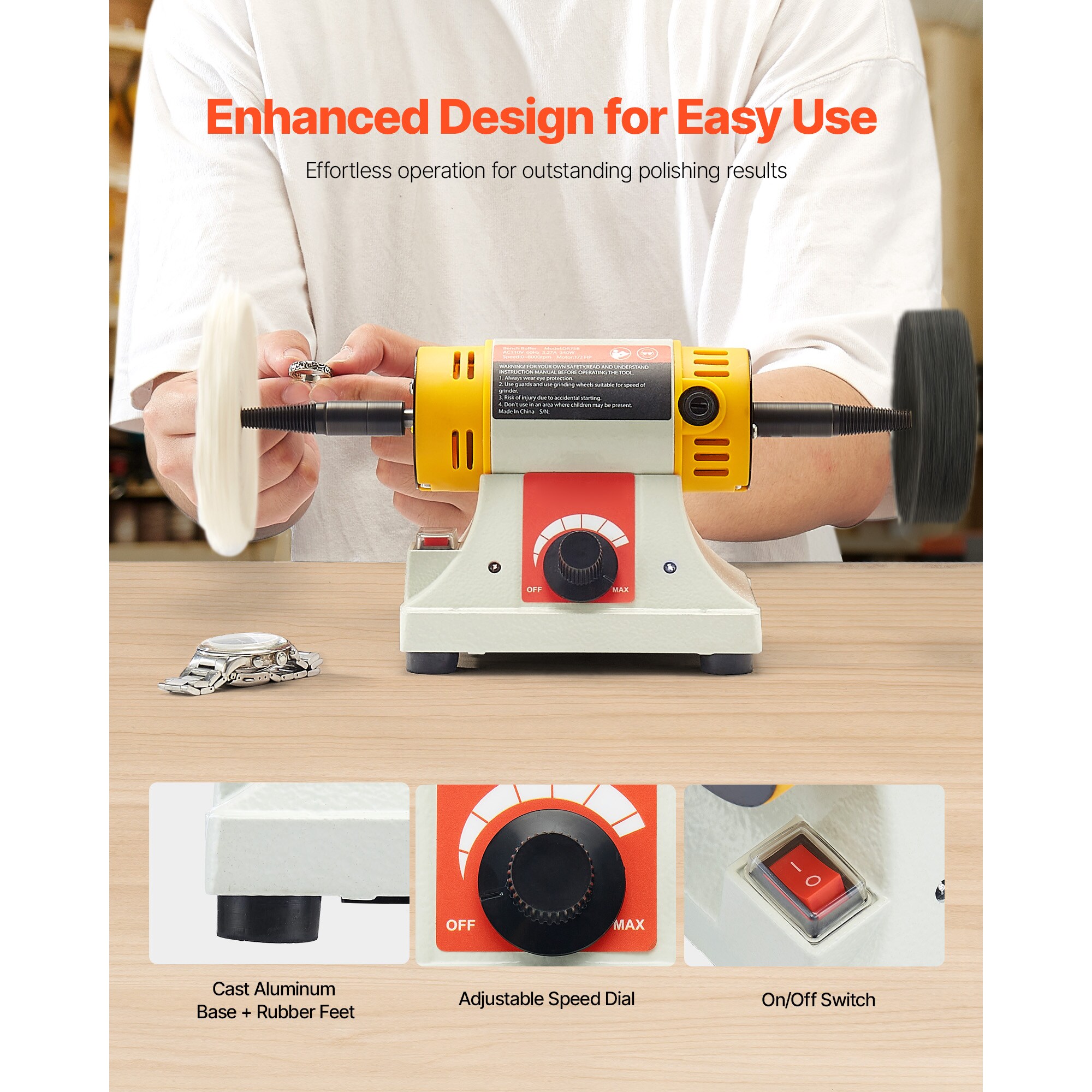 VEVOR SCTSHCQTZXBS07238V1 Corded-Polishers - View #5