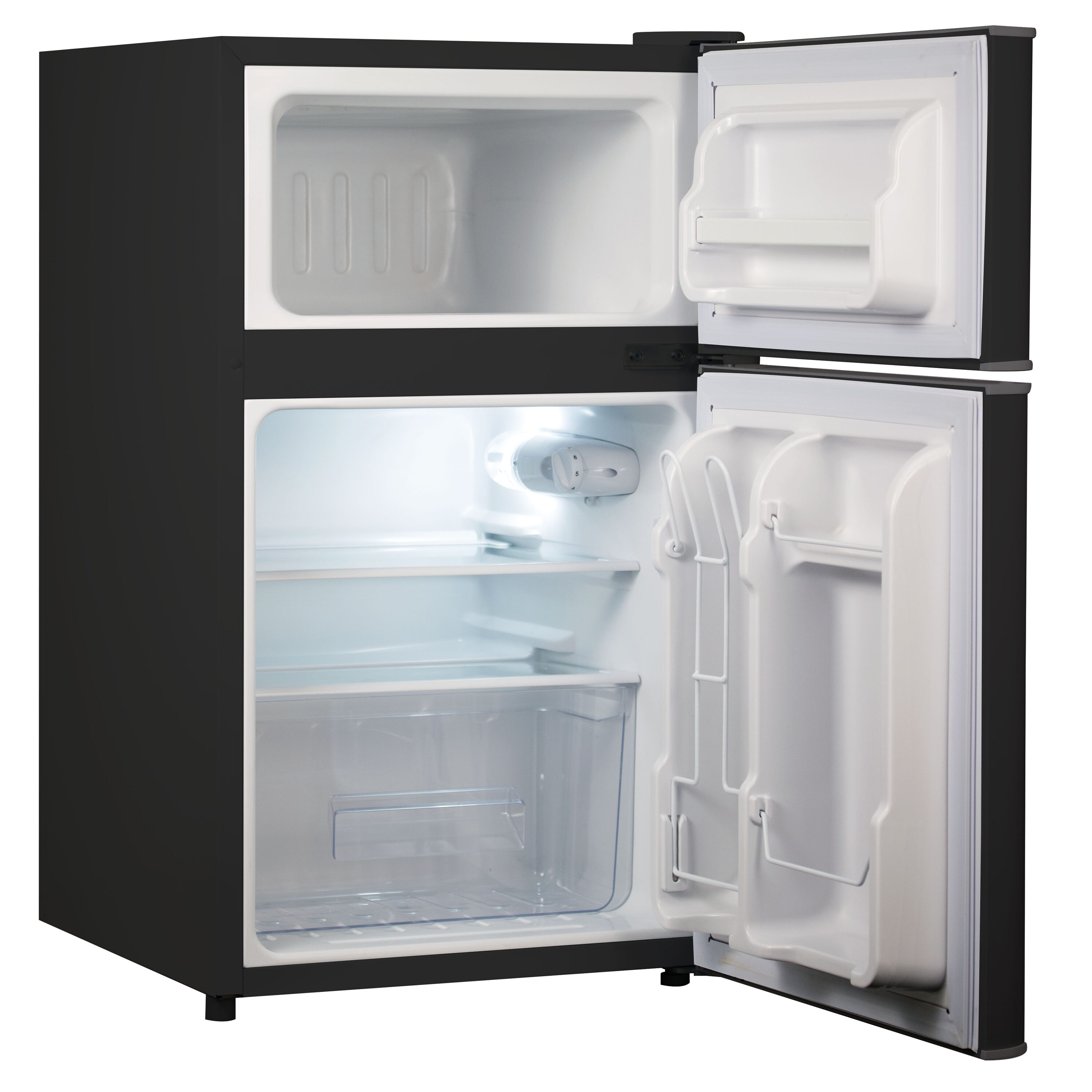 BLACK+DECKER 2.5-cu ft Standard-depth Freestanding Mini Fridge Freezer  Compartment (Black) ENERGY STAR in the Mini Fridges department at